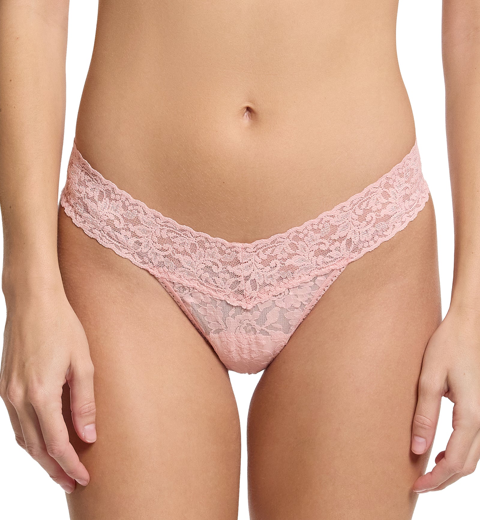 Hanky Panky Signature Lace Low Rise Thong (4911P),Pretty In Peach - Pretty In Peach,One Size
