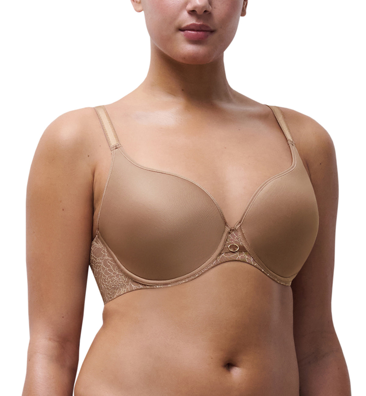 Chantelle Belle Sexy Solution Plunge Underwire Bra (C10INE),30D,Coffee Latte - Coffee Latte,30D