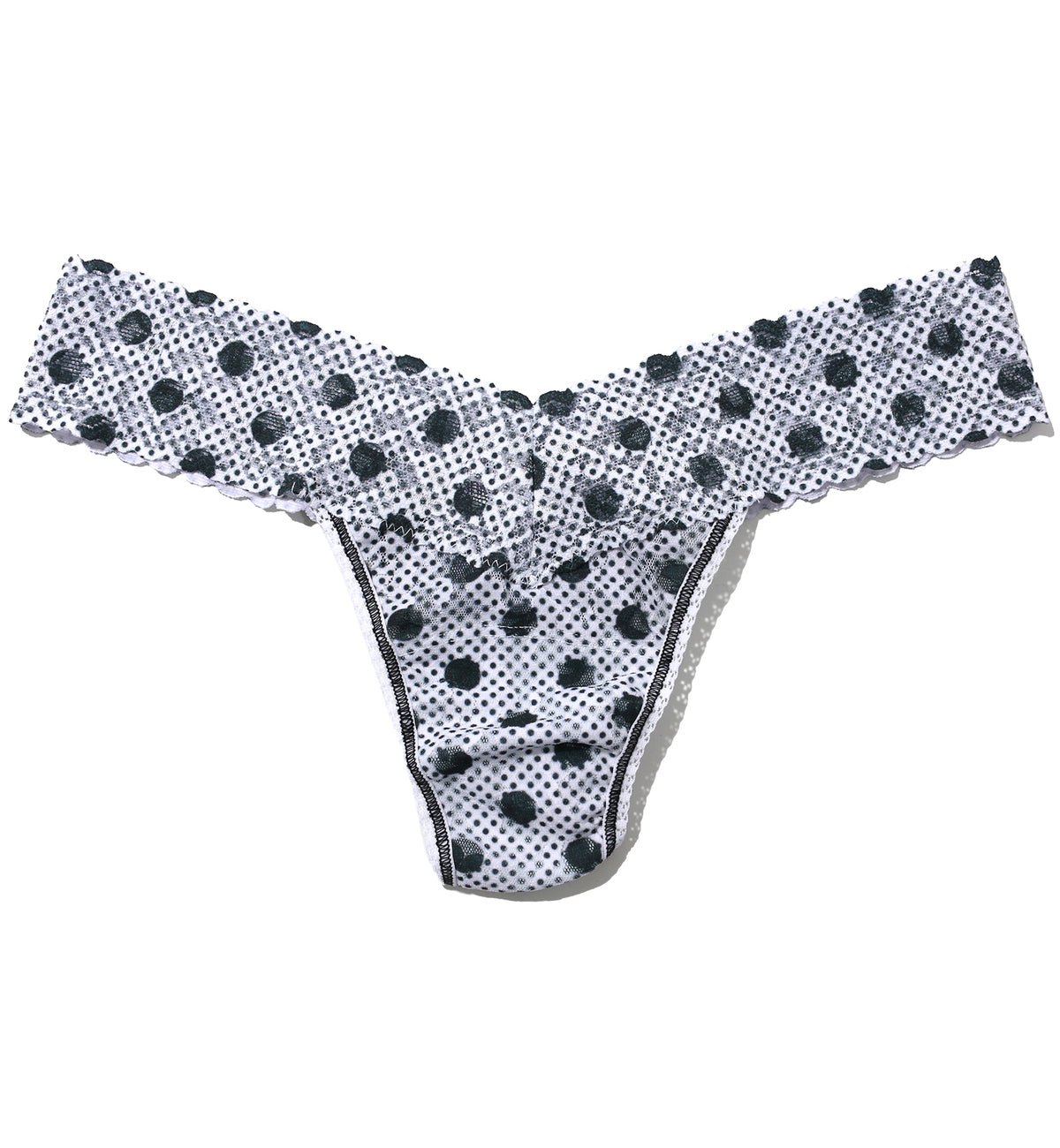 Hanky Panky Signature Lace Printed Low Rise Thong (PR4911P),Pinpoint - Pinpoint,One Size