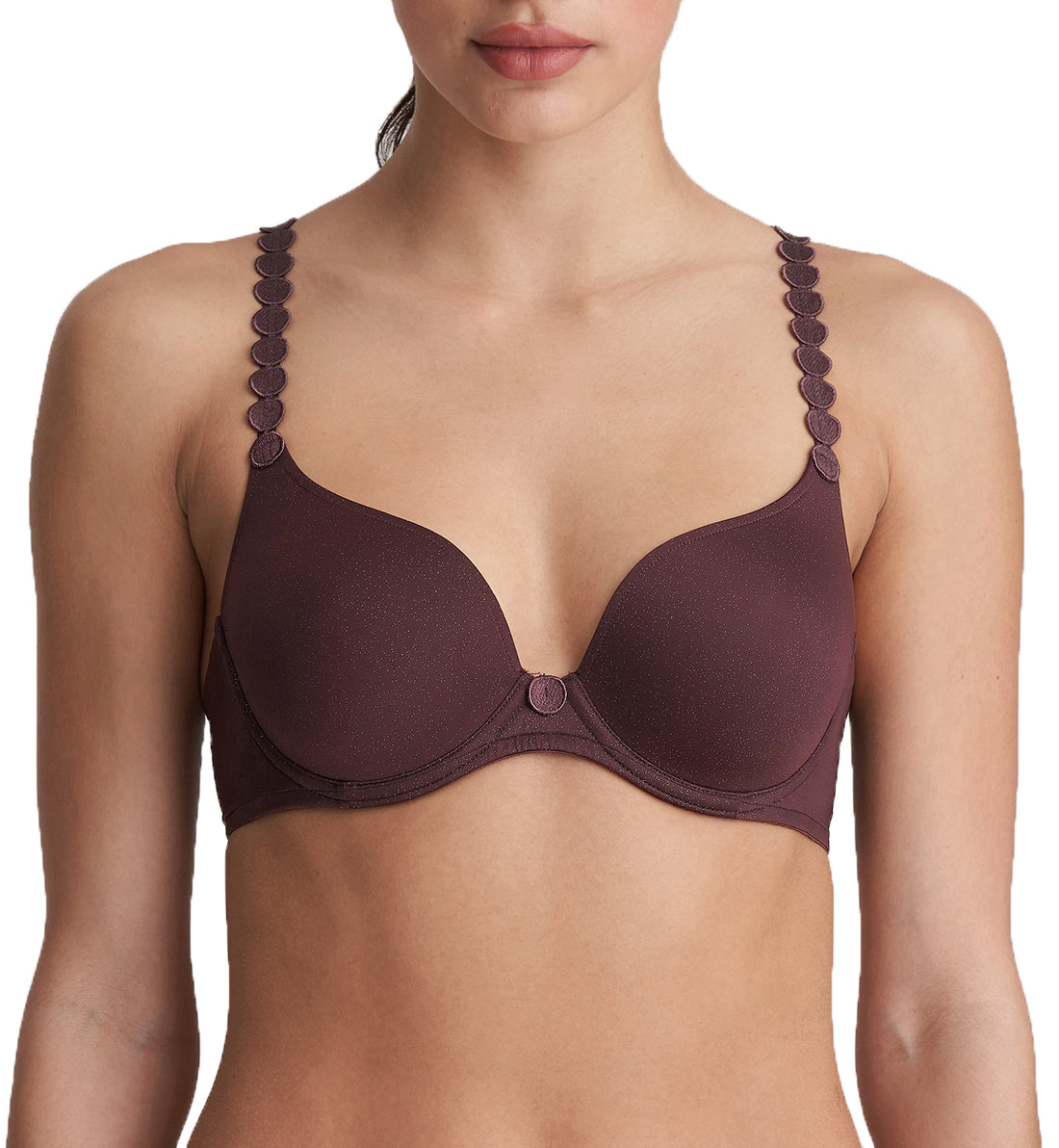 Marie Jo Tom Convertible Seamless Underwire Bra (0120826),32A,Aubergine - Aubergine,32A