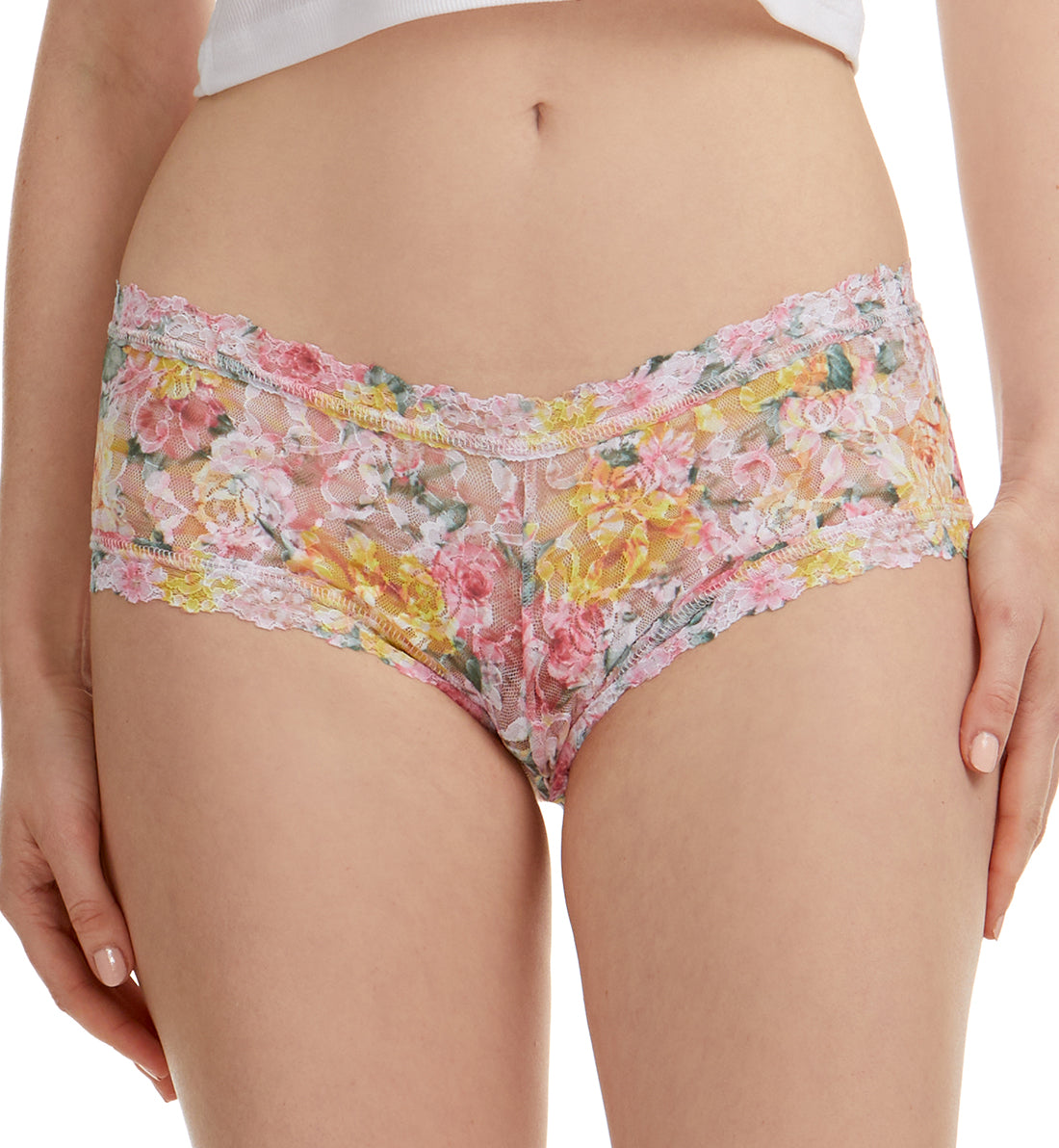 Hanky Panky Signature Lace Printed Boyshort (PR4812P),Large,Kew Gardens - Kew Gardens,Large