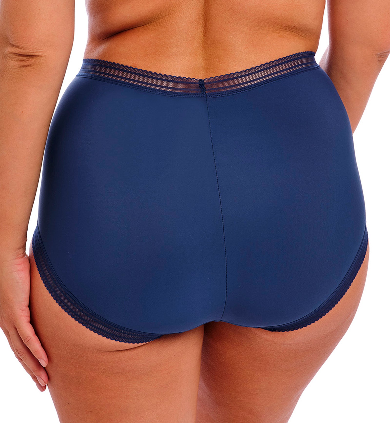 Fantasie Fusion Lace High Waist Brief (102352),Medium,French Navy - French Navy,Medium