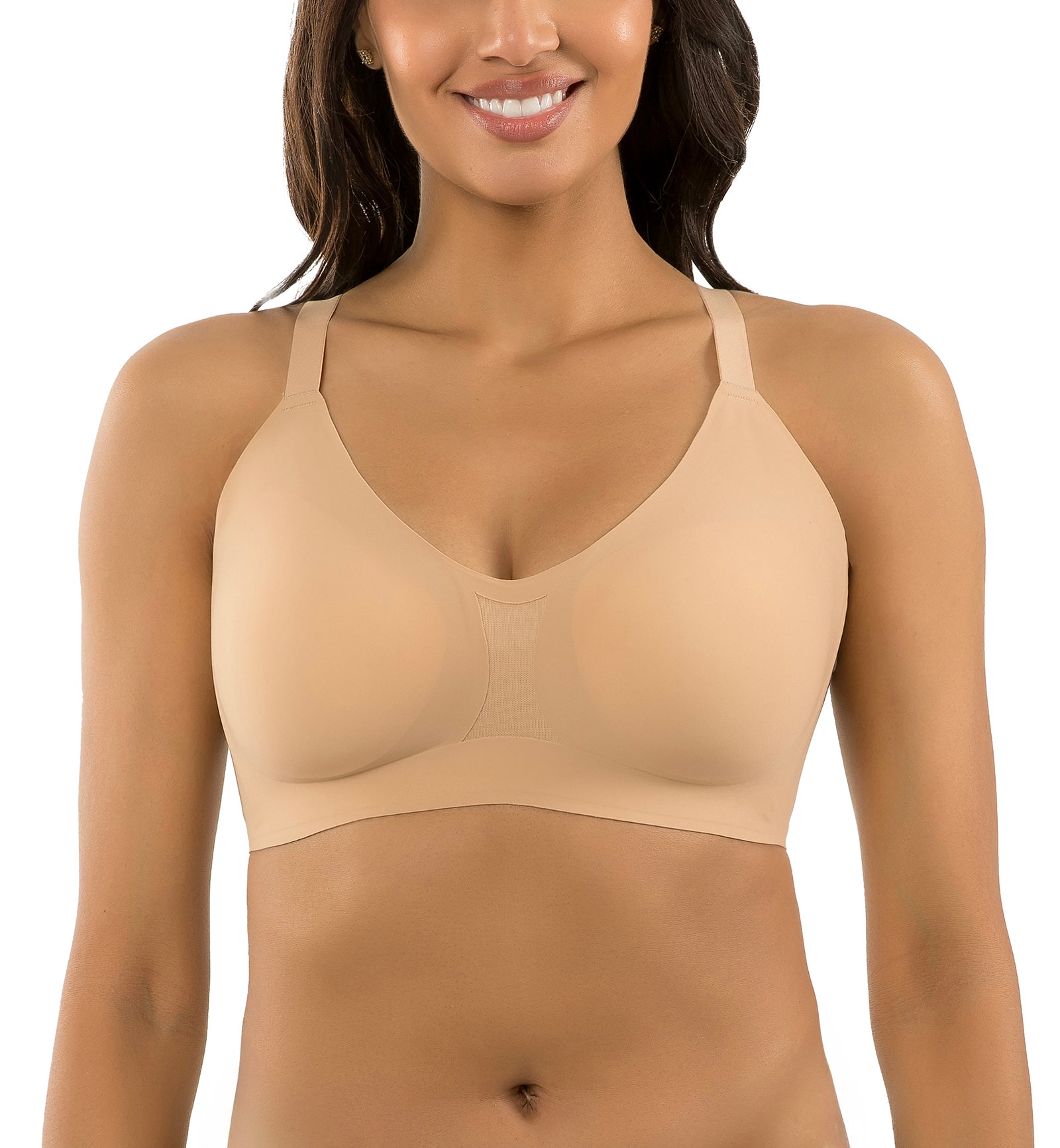 Parfait Simplicity Seamless Wire-Free Bralette (P2400),S,Bare - Bare,Small