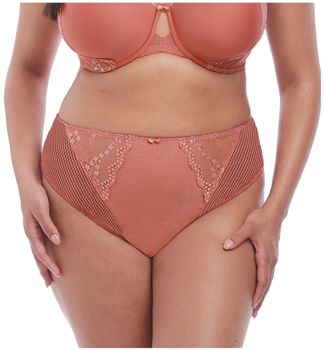 Elomi Charley Matching High Leg Brief (4386),Medium,Rose Gold - Rosegold,Medium