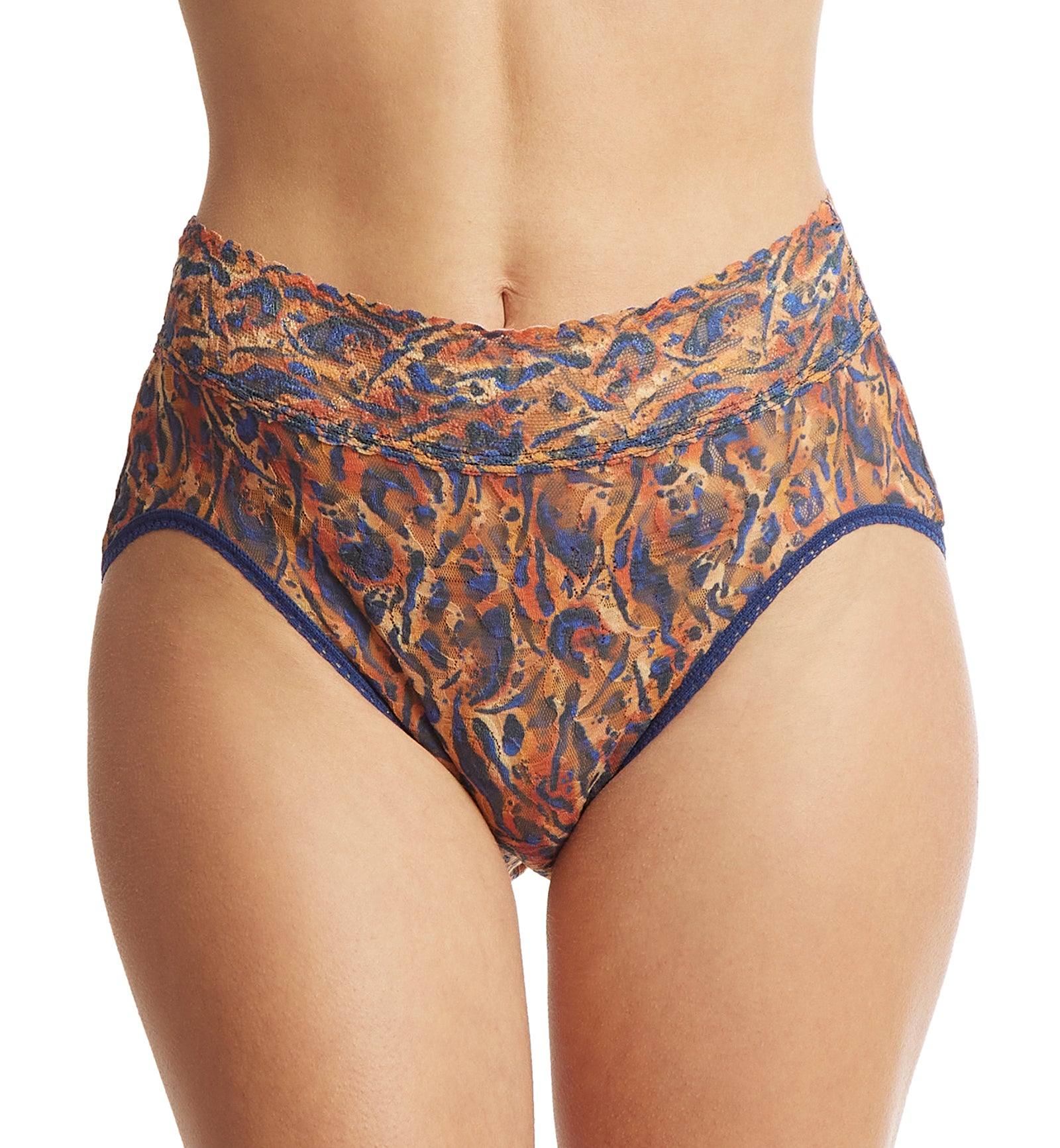 Hanky Panky Signature Lace Printed French Brief (PR461),Small,Wild About Blue - Wild About Blue,Small