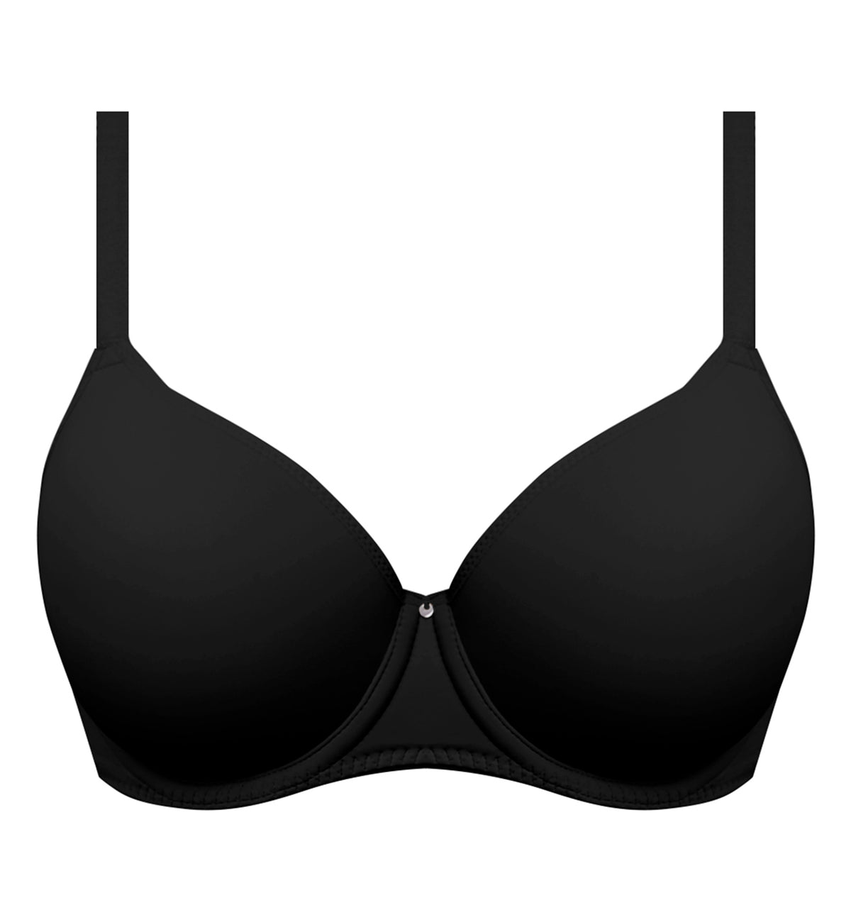 Fantasie Aura Seamless Molded T-Shirt Underwire Bra (2321),34D,Black - Black,34D