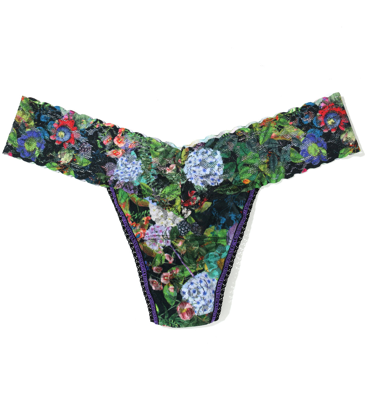 Hanky Panky Signature Lace Printed Low Rise Thong (PR4911P),Voices on the Veranda - Voices on the Veranda,One Size