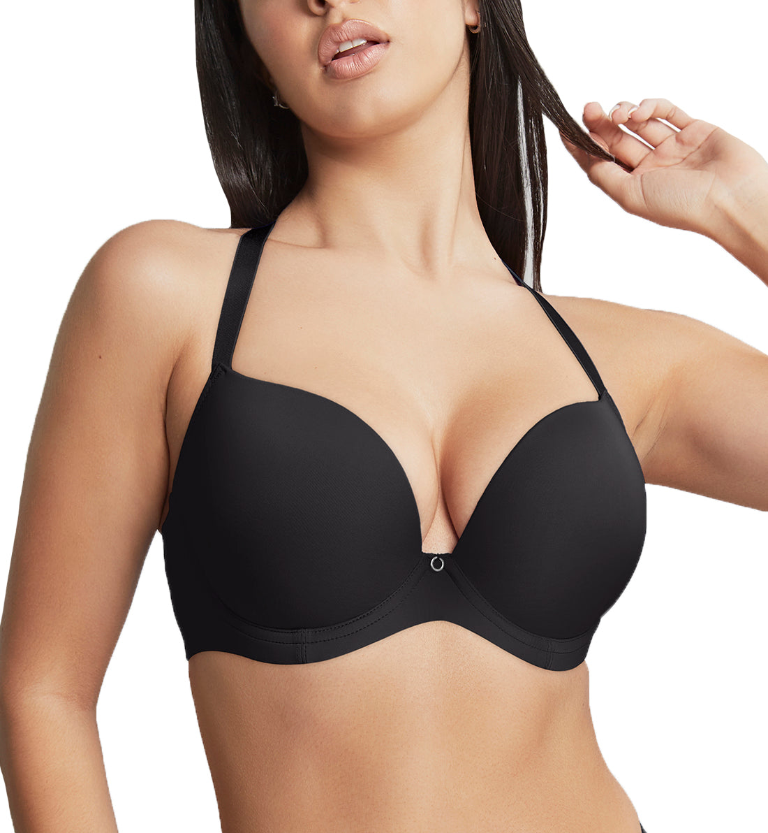 Cleo by Panache Faith Molded Plunge Underwire Bra (10666),28E,Noir - Noir,28E