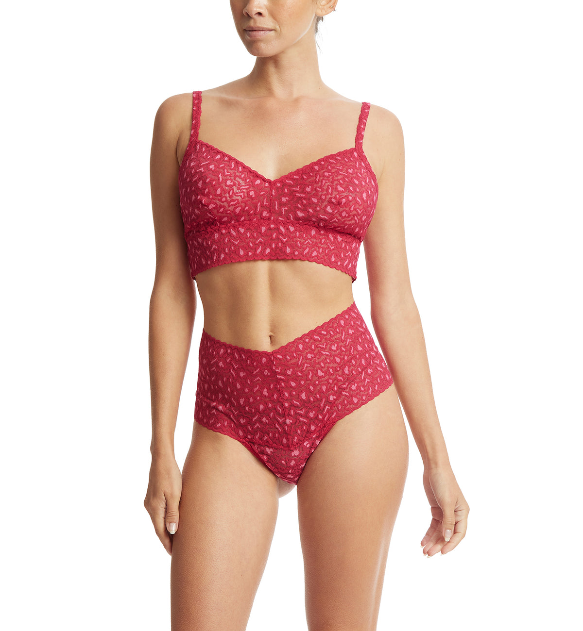 Hanky Panky Cross-Dyed Retro Bralette (7J7271),XS,Berry Sangria/Pink - Berry Sangria/Pink,XS
