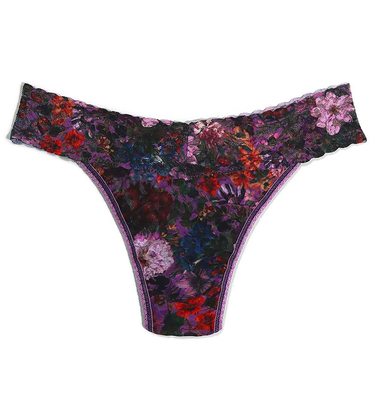 Hanky Panky Signature Lace Printed Original Rise Thong (PR4811P),Perennial - Perennial,One Size