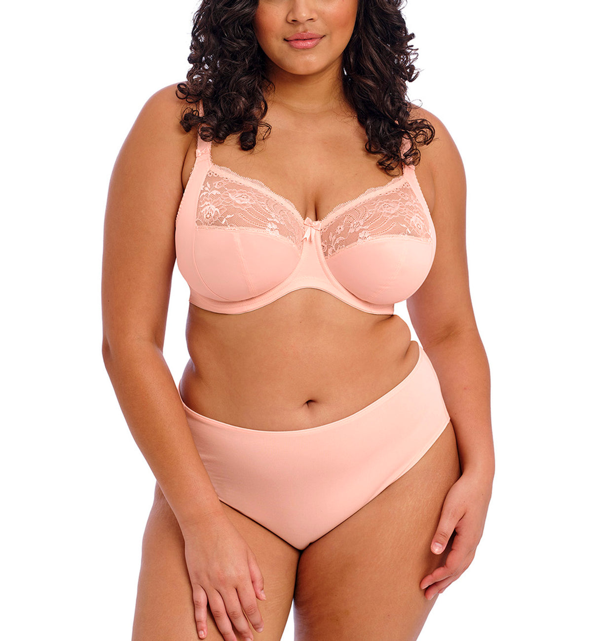 Elomi Morgan Stretch Lace Banded Underwire Bra (4111),32GG,Ballet Pink - Ballet Pink,32GG