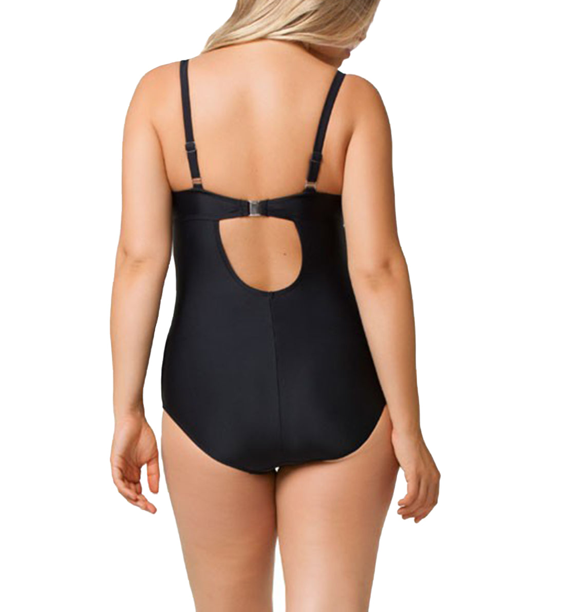 Rosewater by Cake Squash Maternity / Nursing 1pc. Swimsuit (61-5052),Small B-DD Cups,Black - Black,Small
