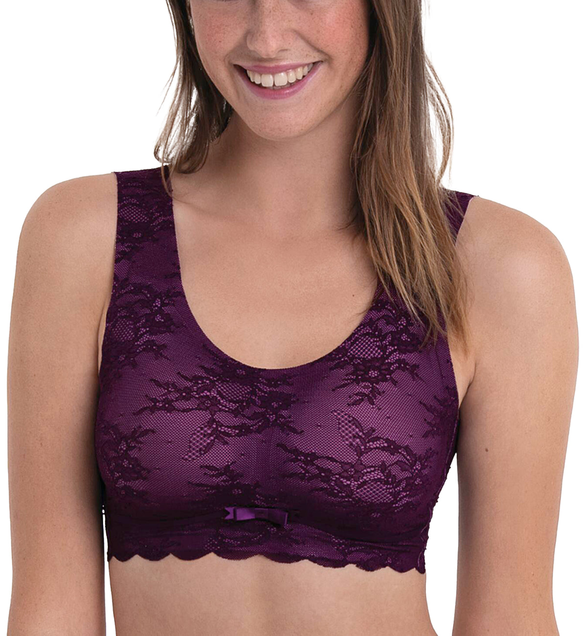 Anita Essentials Lace Lightly Padded Bralette (5400),Small,Purple - Purple,Small