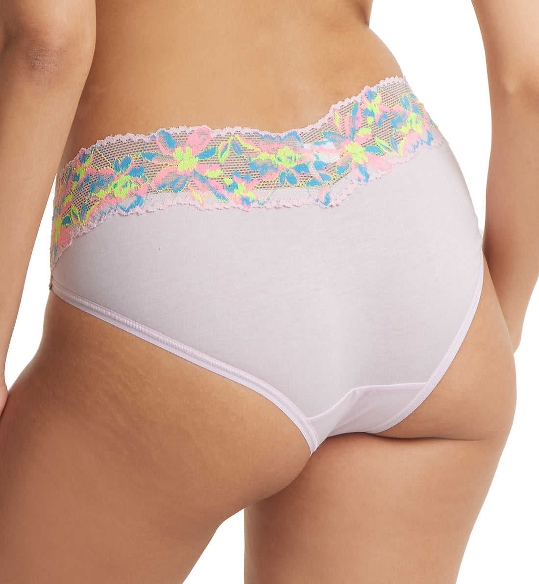 Hanky Panky Neon Lights Cotton-Spandex V-kini (892202),XS,Pink Multi - Pink Multi,XS