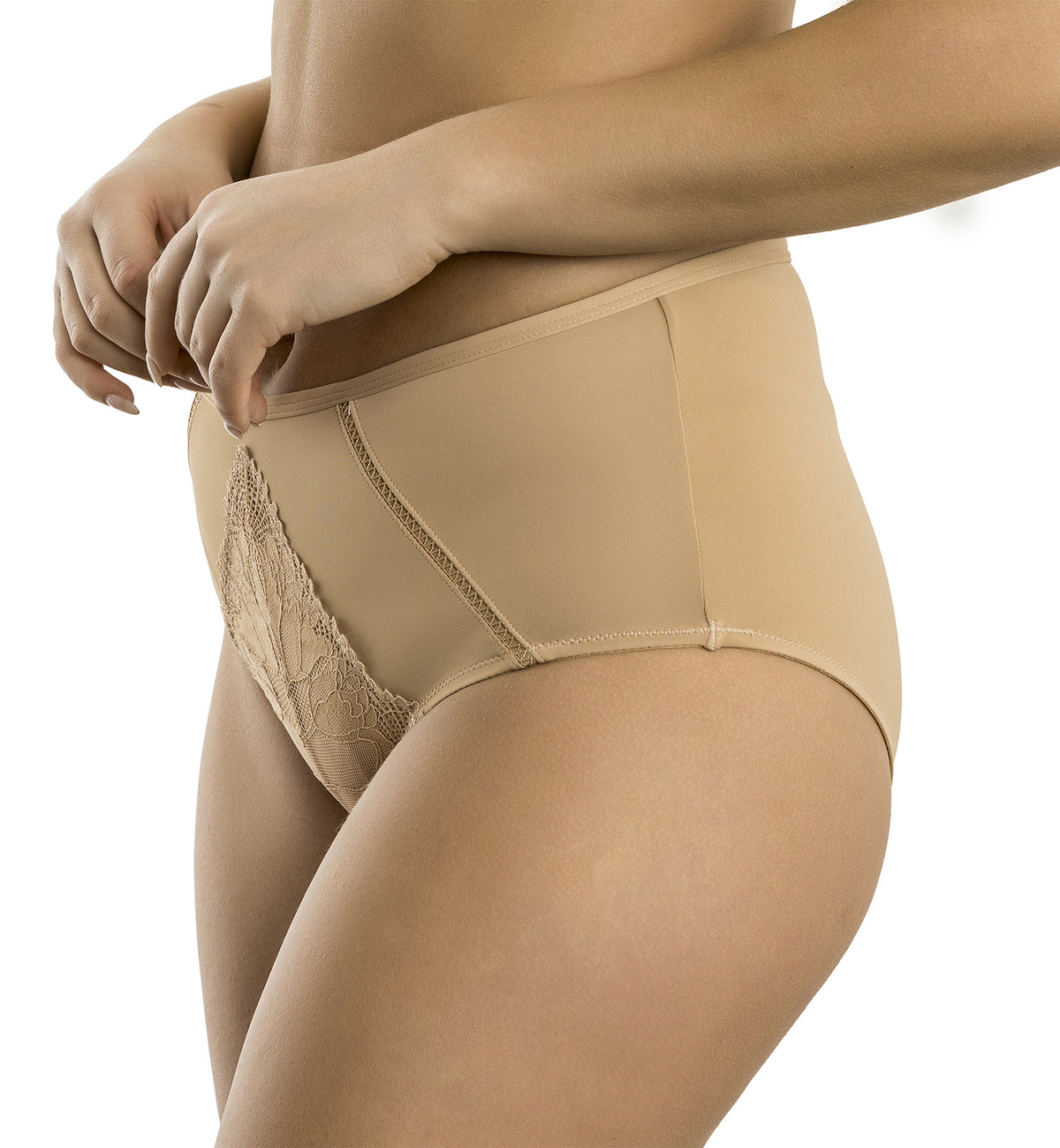 Parfait Charlene High Waist Brief (P5005),Small,Warm Sand - Warm Sand,Small