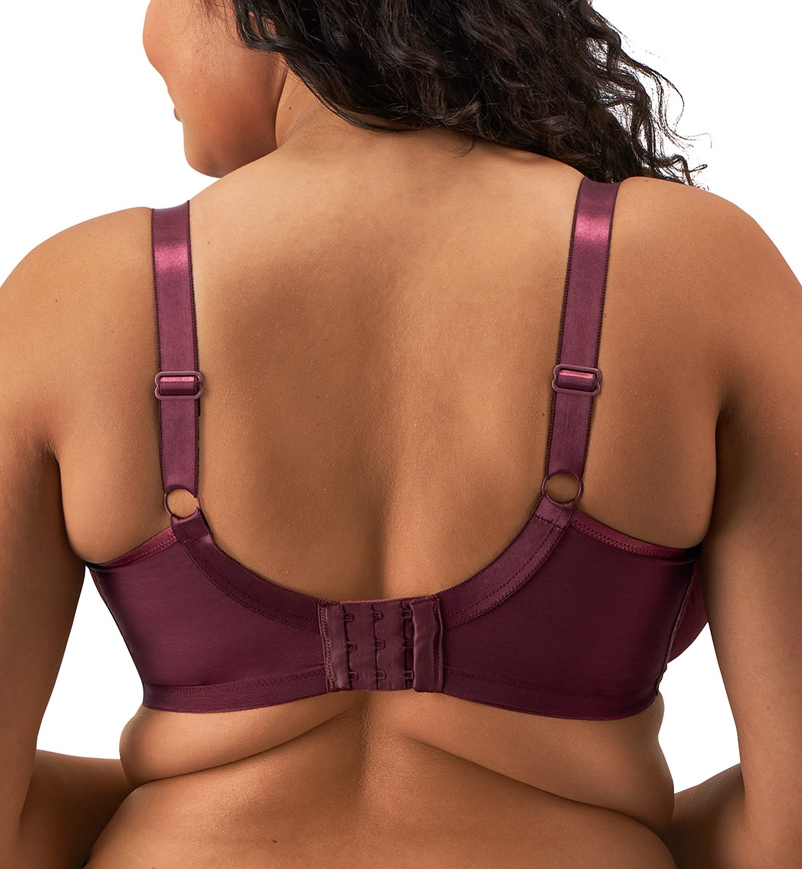 Elomi Sachi Banded Plunge Underwire Bra (4350),32GG,Cabernet - Cabernet,32GG