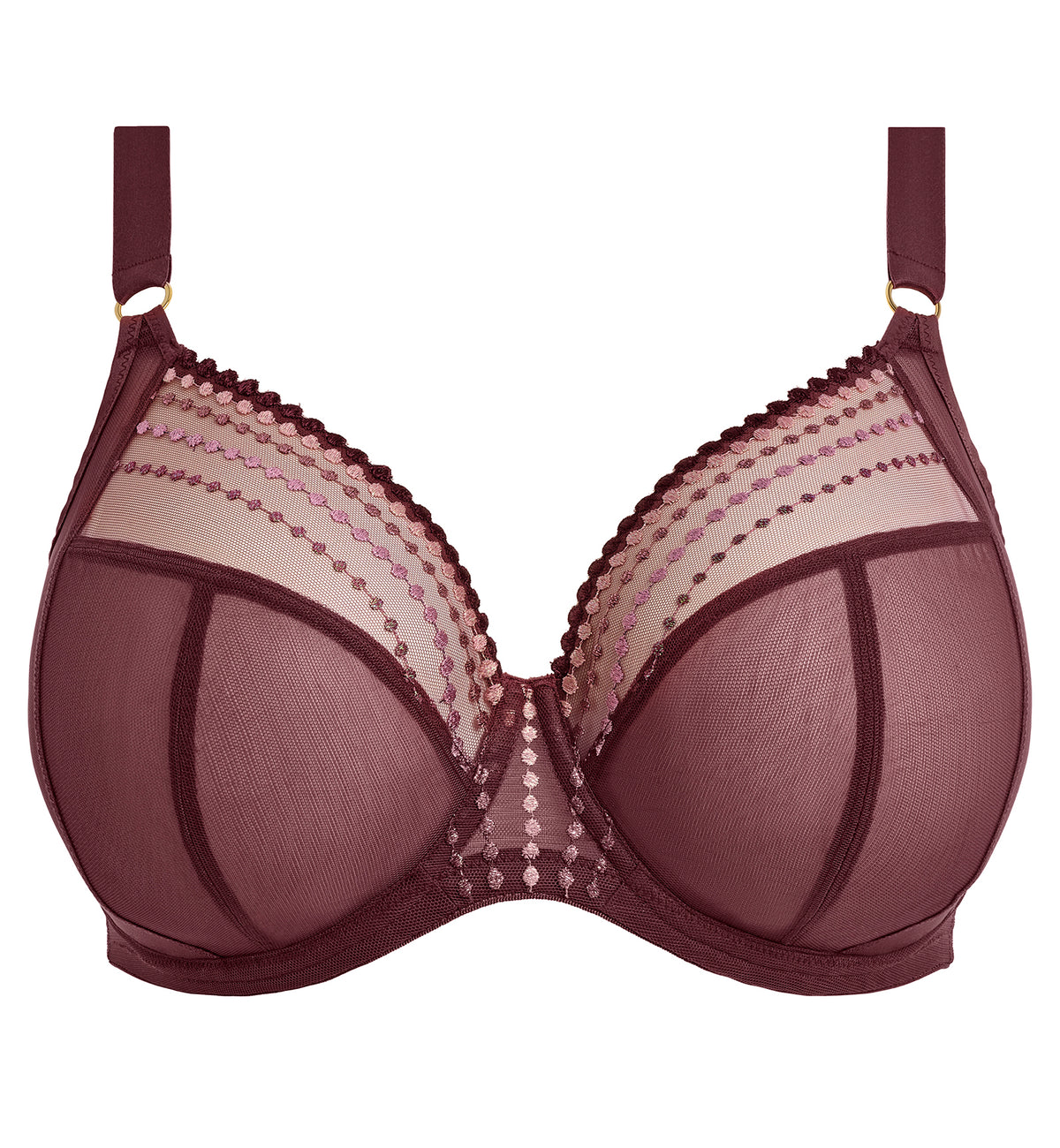 Elomi Matilda Banded Plunge Underwire Bra (8900),32G,Sugarplum - Sugarplum,32G