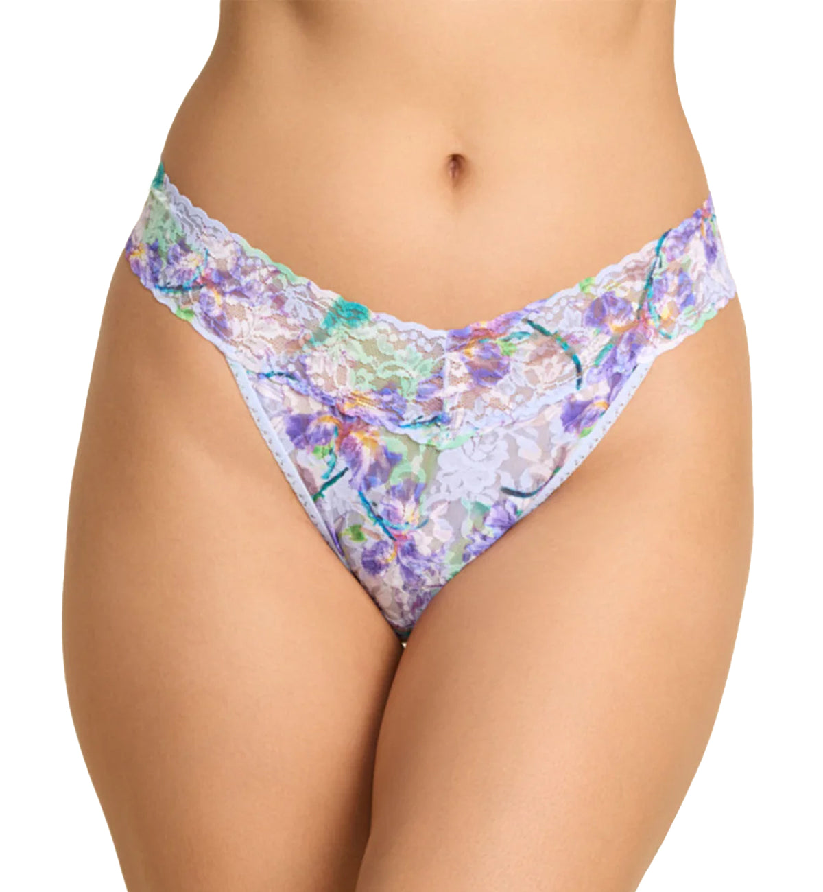 Hanky Panky Signature Lace Printed Original Rise Thong (PR4811P),Pleinair - Pleinair,One Size