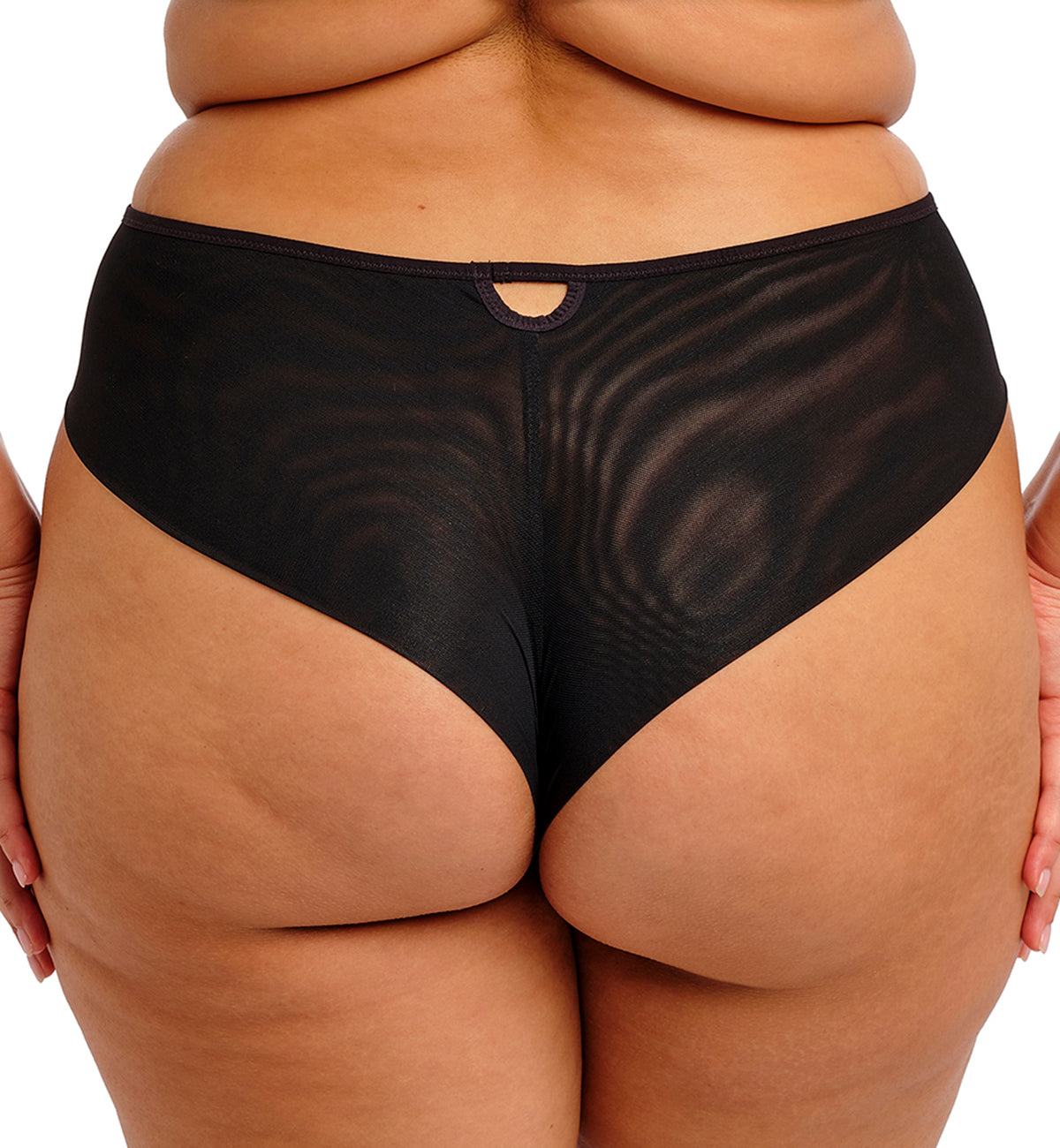 Elomi Priya Brazilian Panty (4557),Medium,Black - Black,Medium