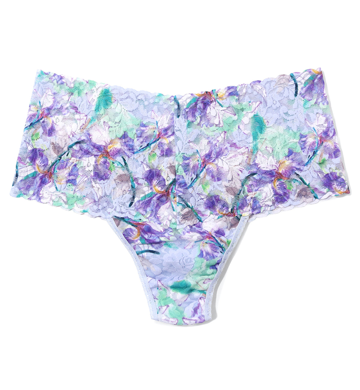 Hanky Panky Printed Retro Lace Thong (PR9K1926),Pleinair - Pleinair,One Size