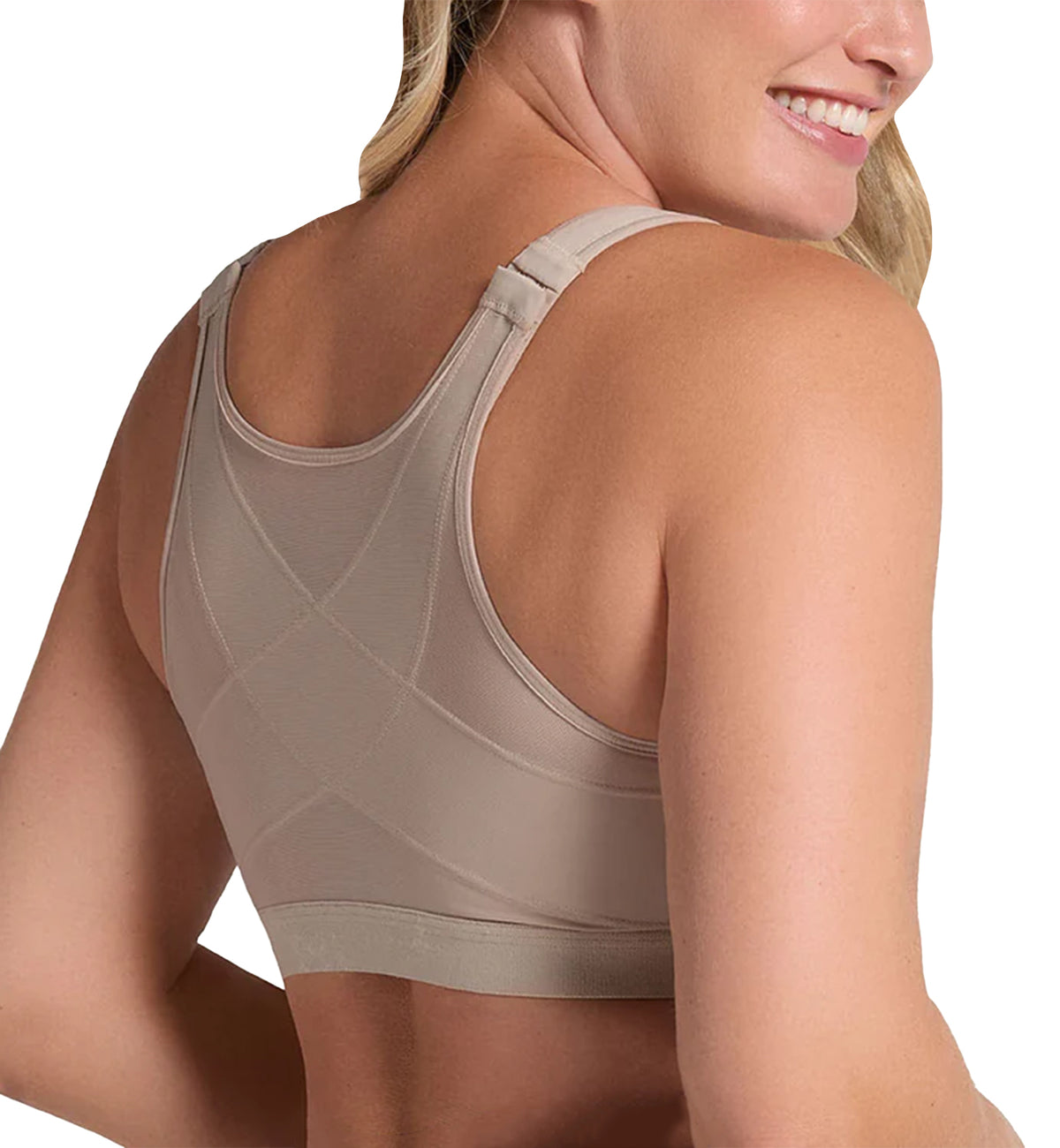 Leonisa Molded Post Surgery and Posture Corrector Bra (011473),32C,Nude - Nude,32C