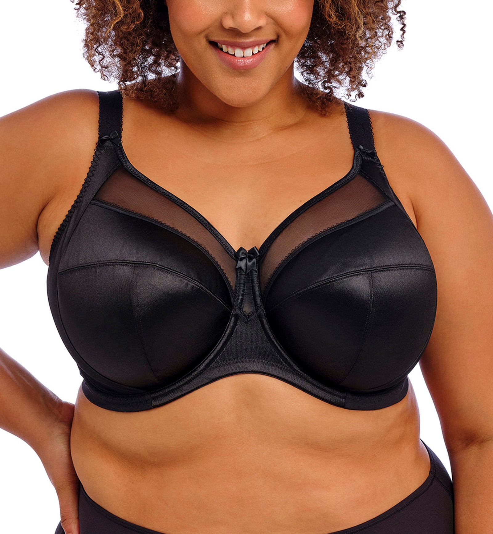 Goddess Keira Support Underwire Bra (6090),34J,Black - Black,34J