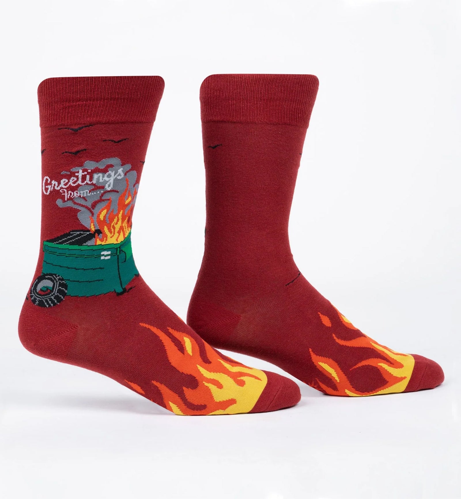 SOCK it to me Men's Crew Socks (mef0484),Dumpster Fire - Dumpster Fire,One Size