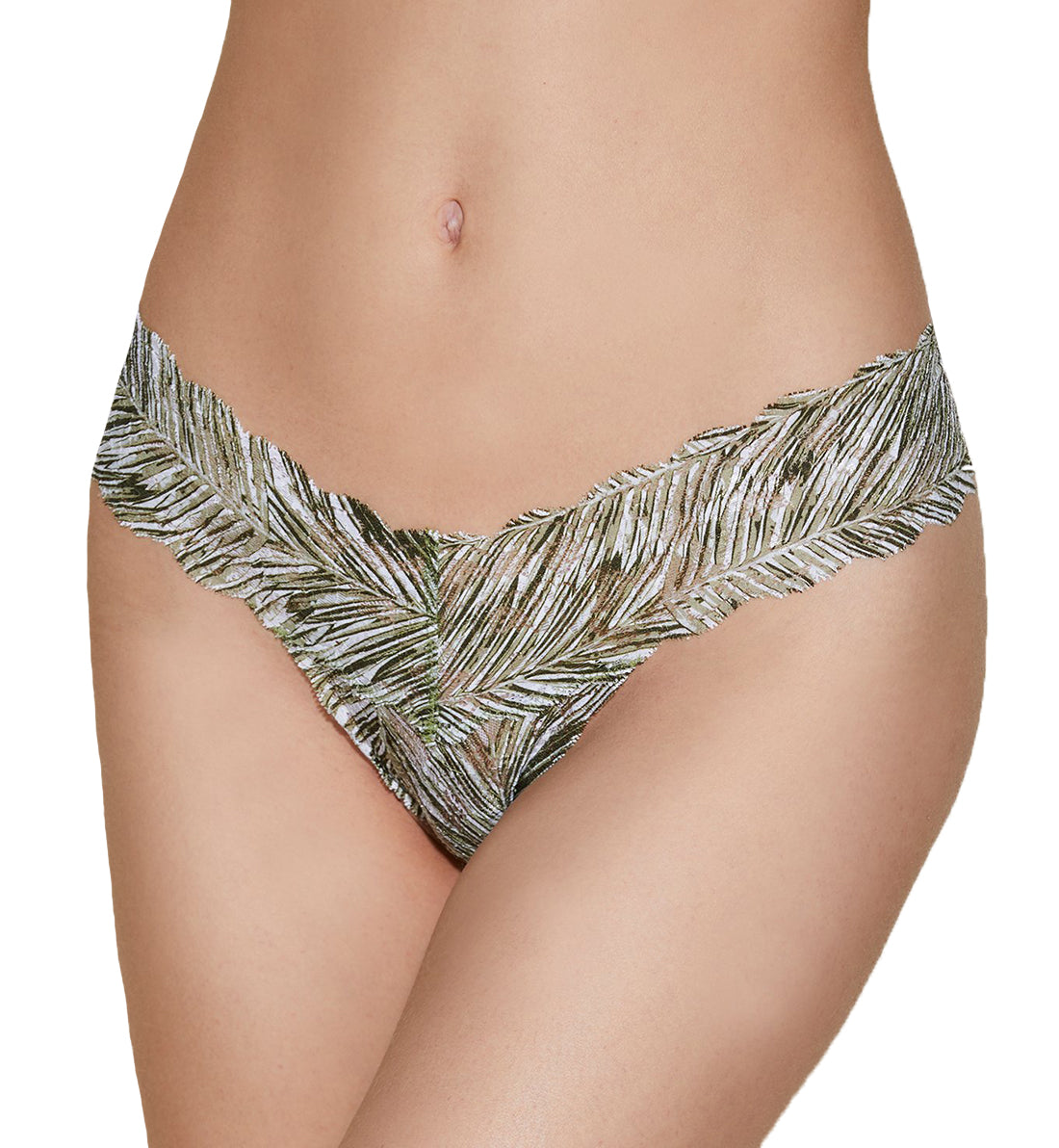 Cosabella Never Say Never Printed Cutie Thong (NEVEP0321),Palm Aloe - Palm Aloe,One Size