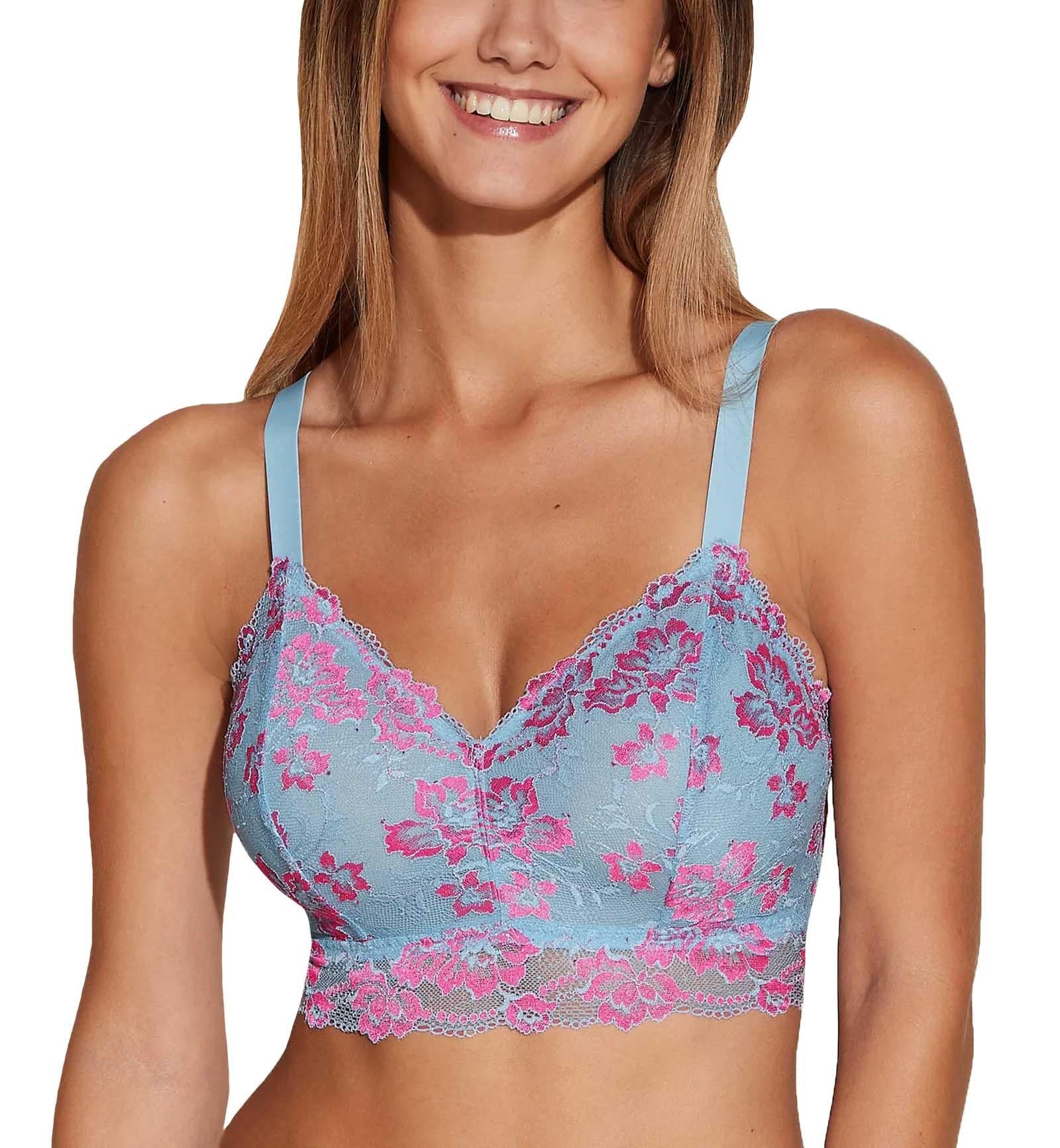 Cosabella Savona Curvy Longline Bralette (SAVON1382),Small,Aasmani/Rani Pink - Aasmani Blue/Rani Pink,Small