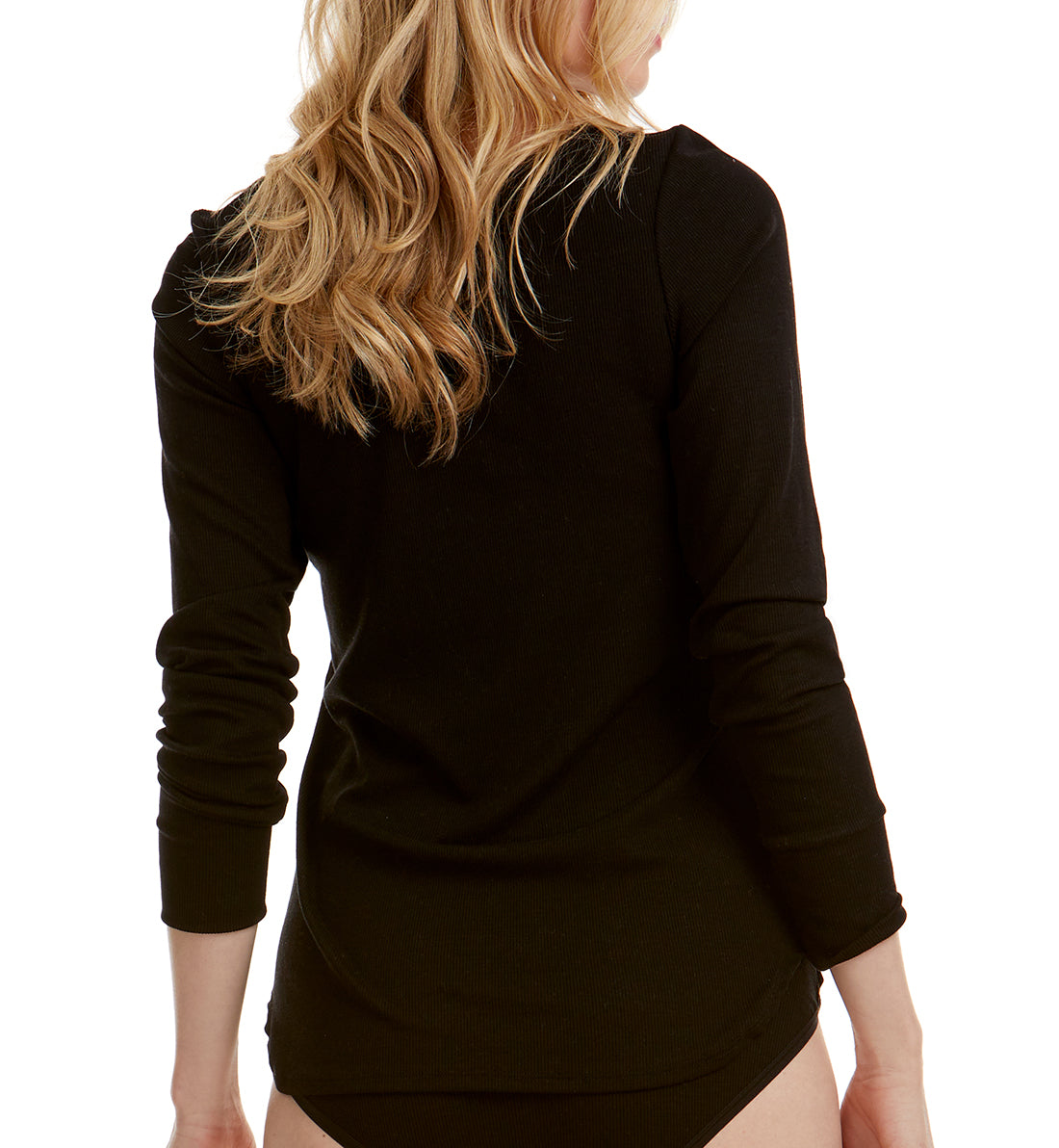 Hanky Panky Eco Rib Long Sleeve Top (67T491),Small,Black - Black,Small