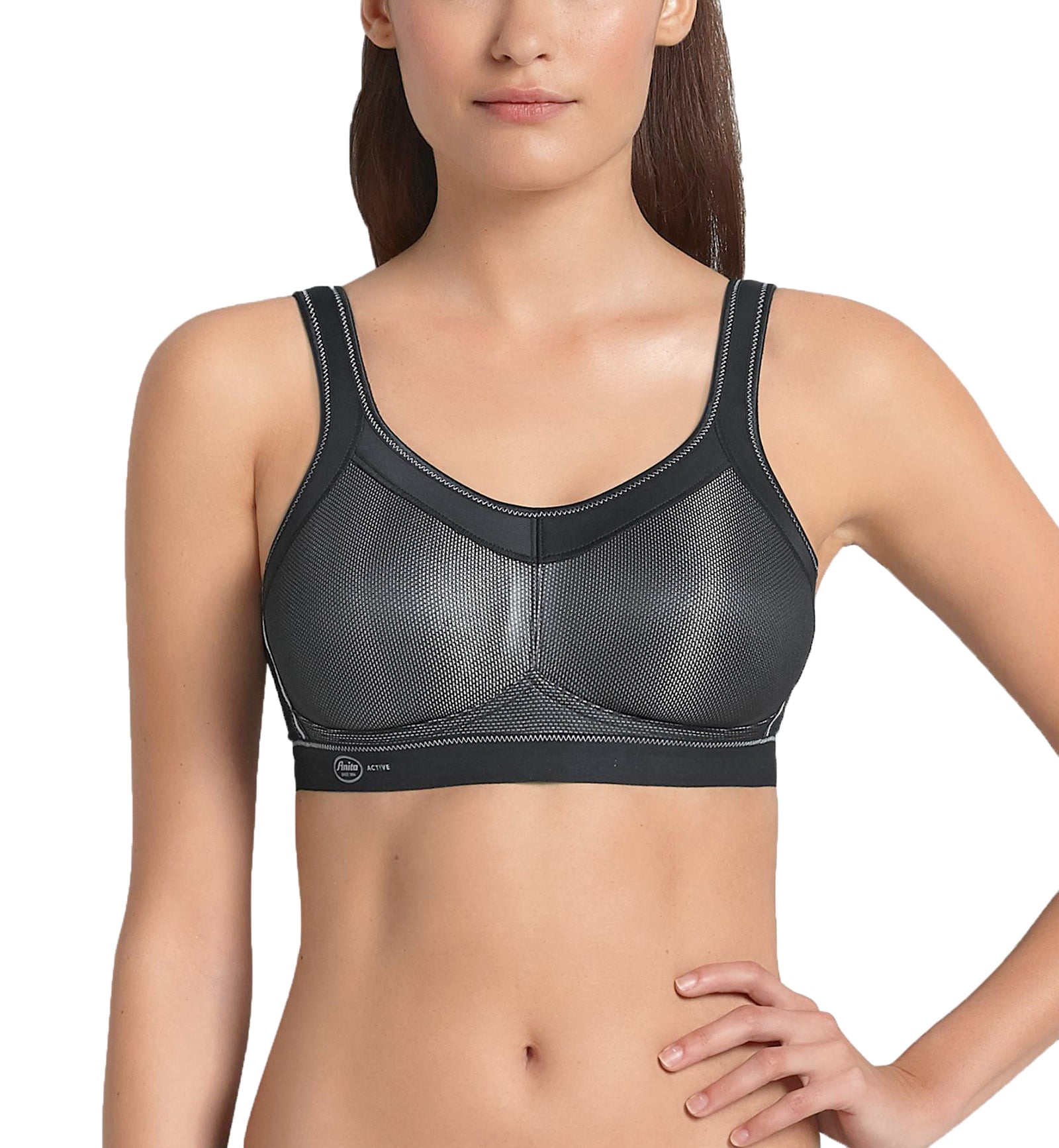Anita Momentum Max Support Wireless Sports Bra (5529),30C,Black - Black,30C