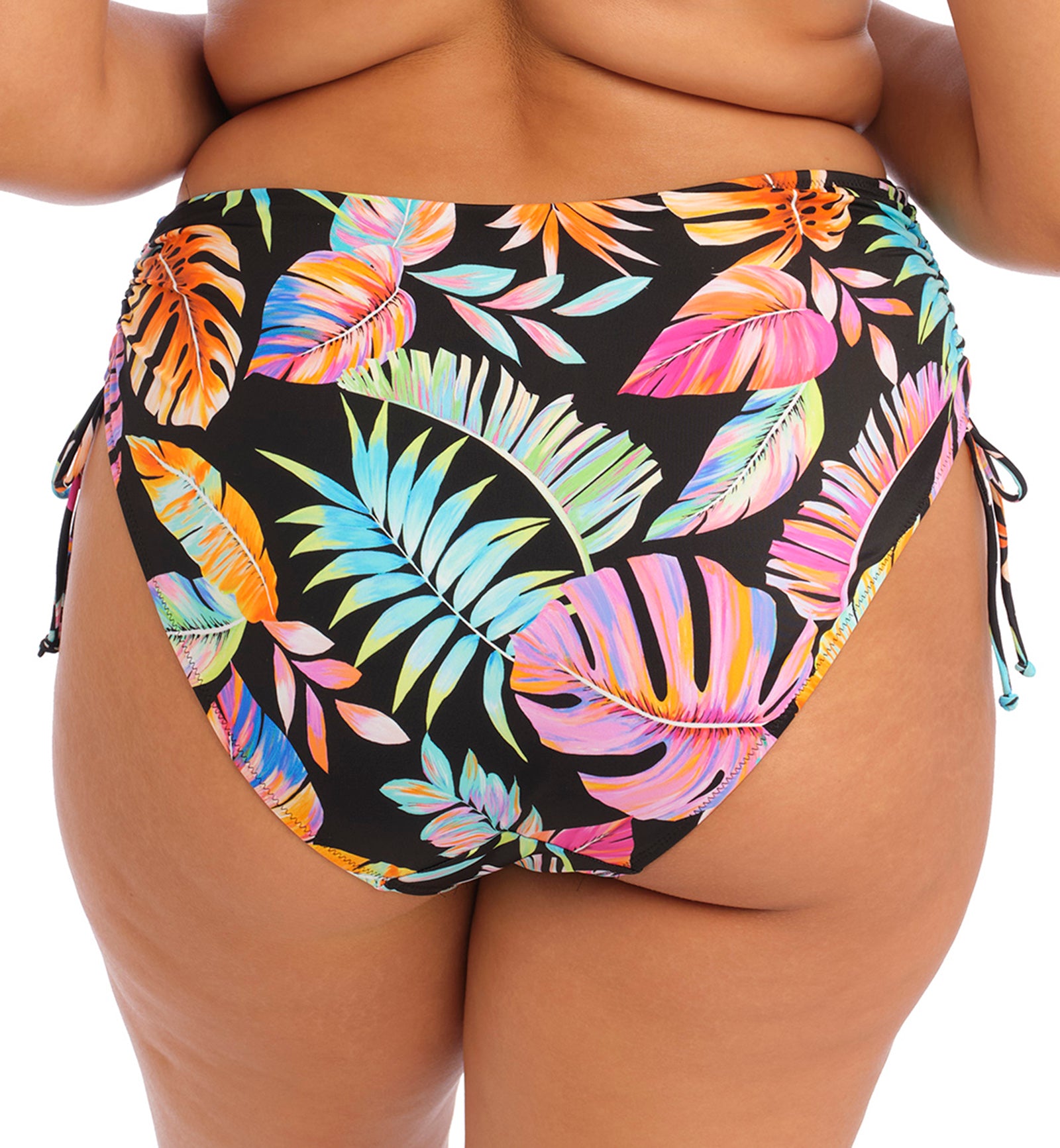 Elomi Tropical Falls Adjustable Side Swim Brief (ES801573),UK 14,Black - Black,UK 14