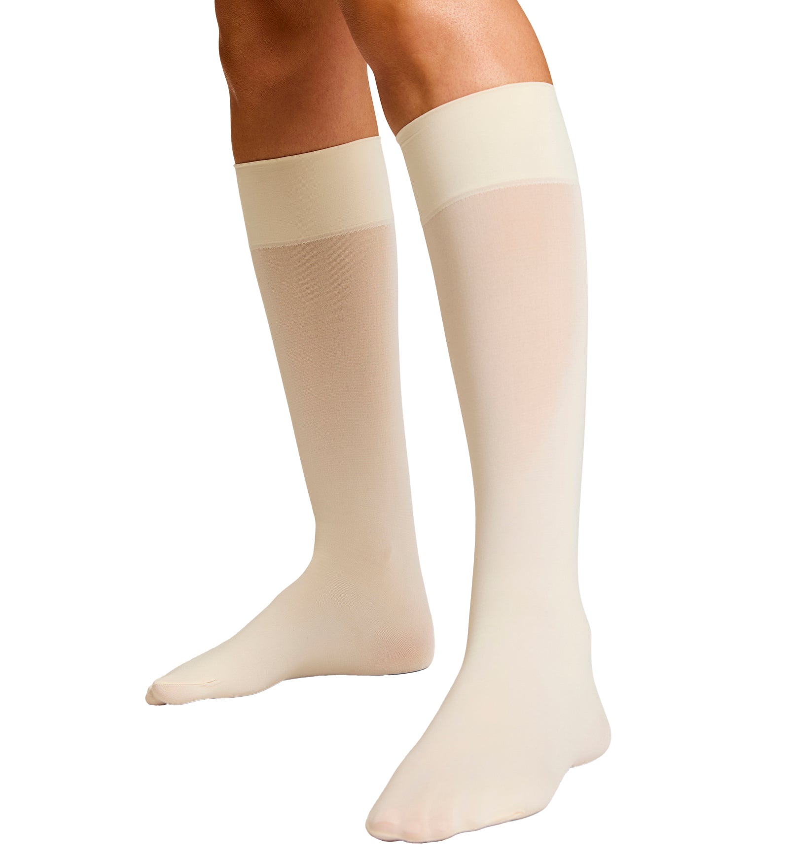 commando Ultimate Opaque Trouser Socks (HSK01),One Size,Ivory - Ivory,One Size