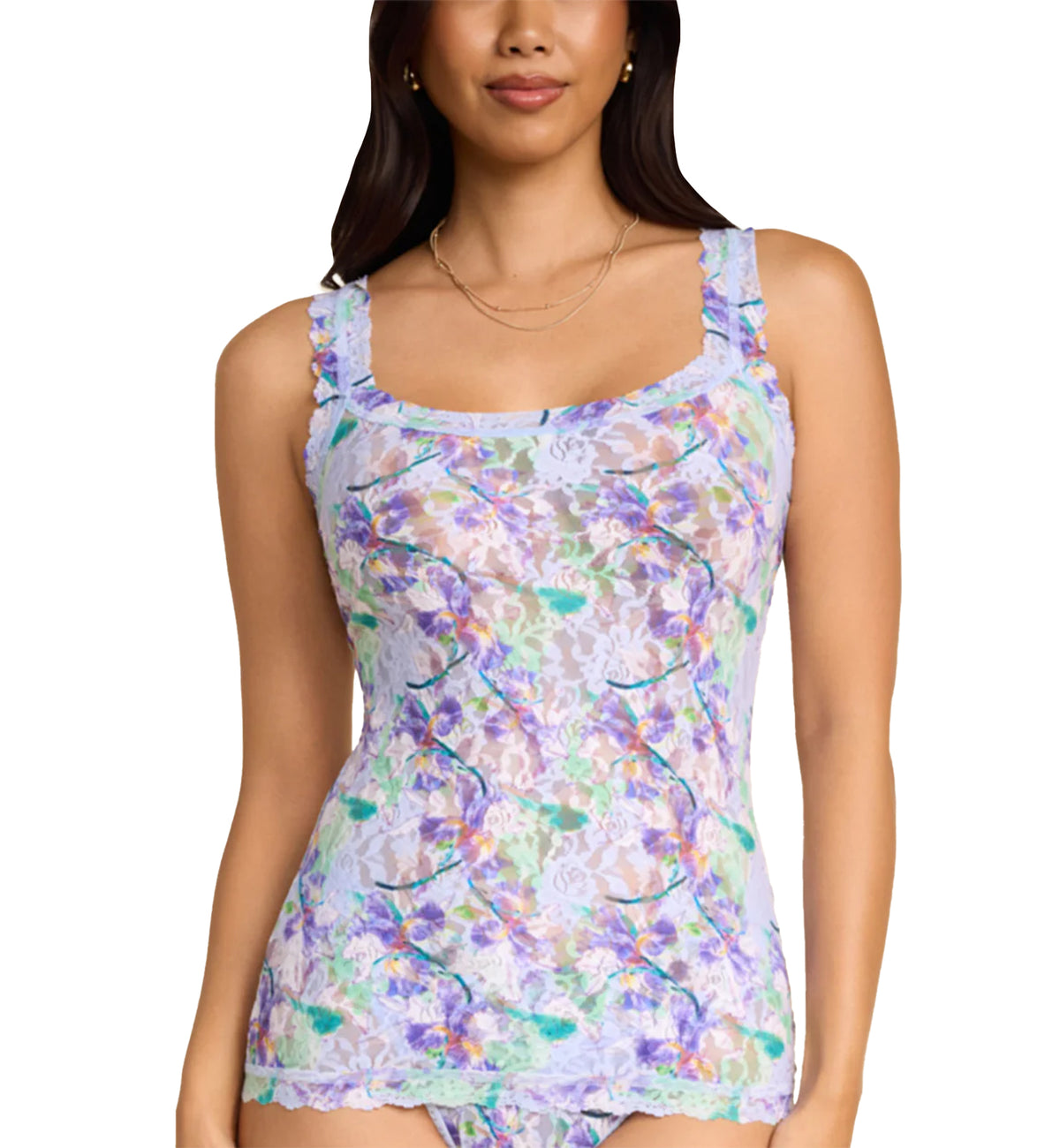 Hanky Panky Signature Lace Printed Unlined Camisole (PR1390L),XS,Pleinair - Pleinair,XS