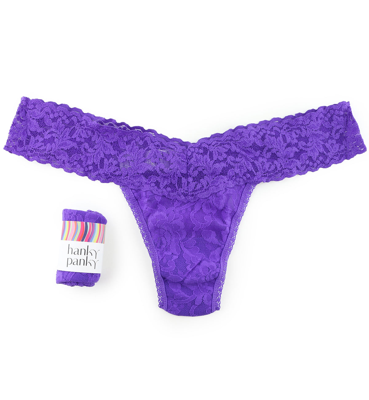 Hanky Panky Signature Lace Low Rise Thong (4911P),Vivacious Violet - Vivacious Violet,One Size