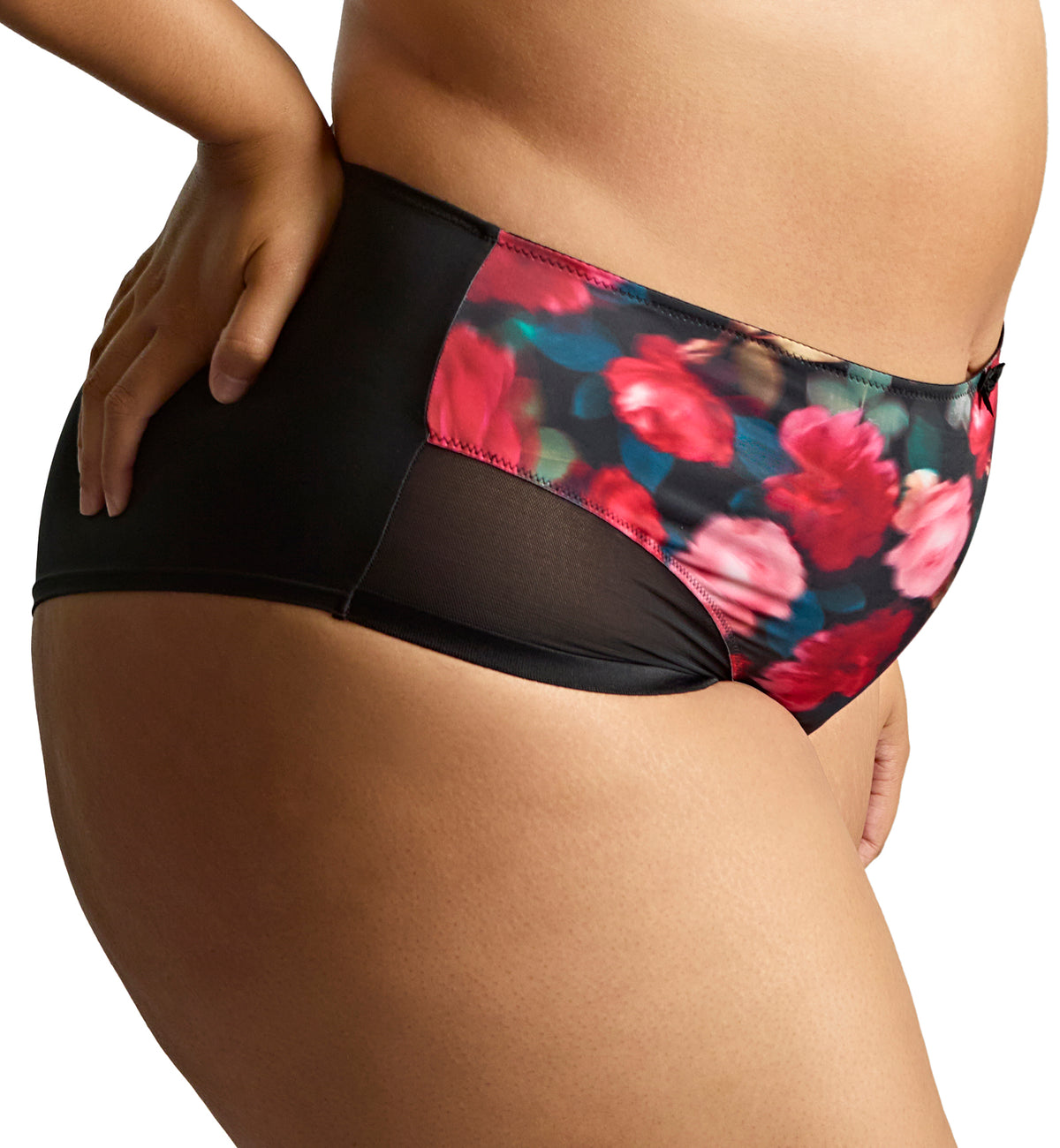 Sculptresse by Panache Bliss Deep Brief (10682),Large,Rose Print - Rose Print,Large