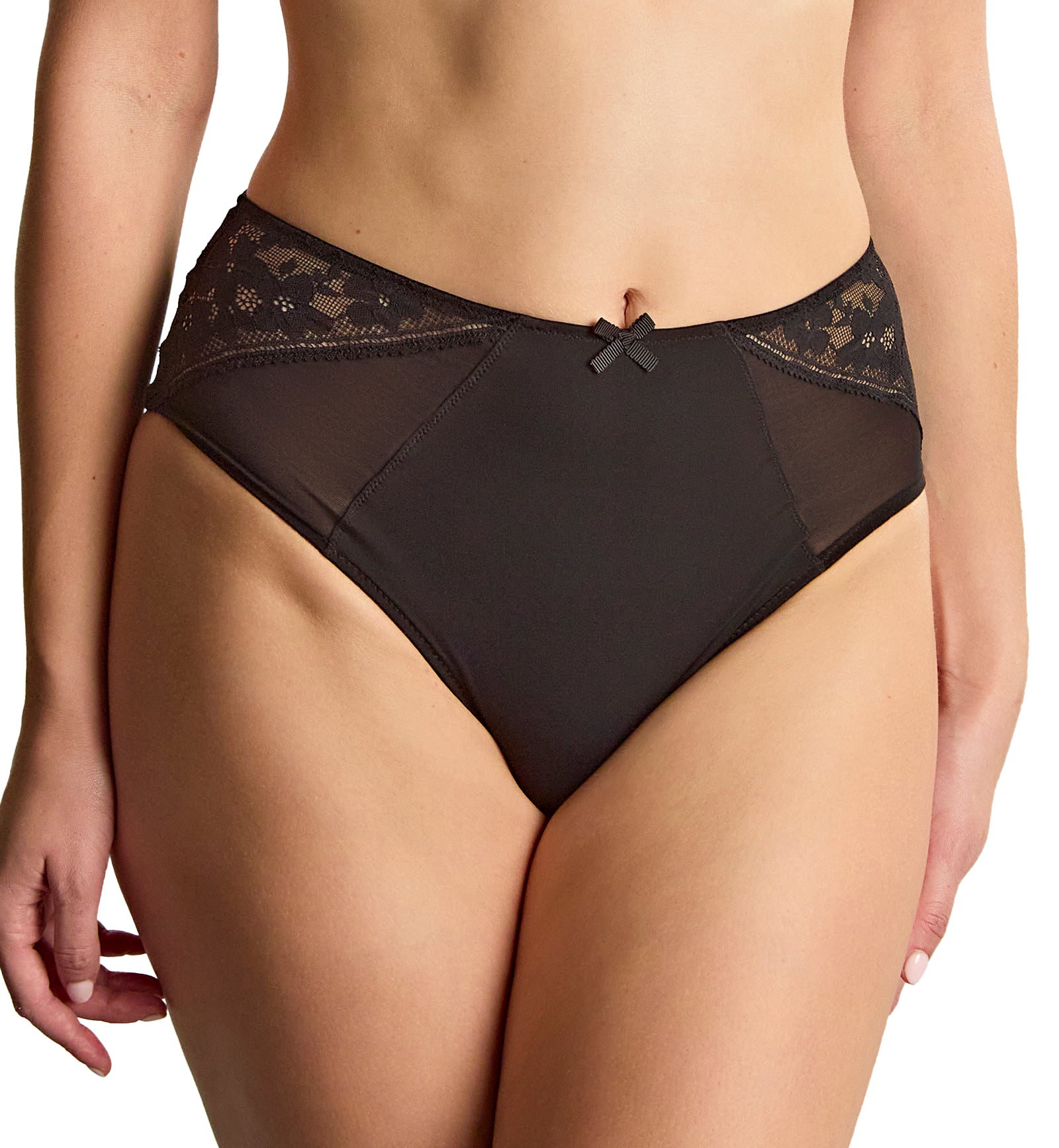 Panache Celeste Deep Brief (11404),XS,Black - Black,XS