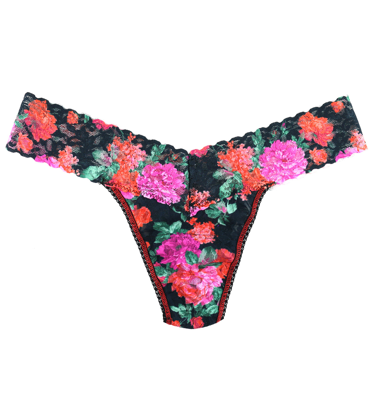 Hanky Panky Signature Lace Printed Low Rise Thong (PR4911P),Autobiography - Autobiography,One Size