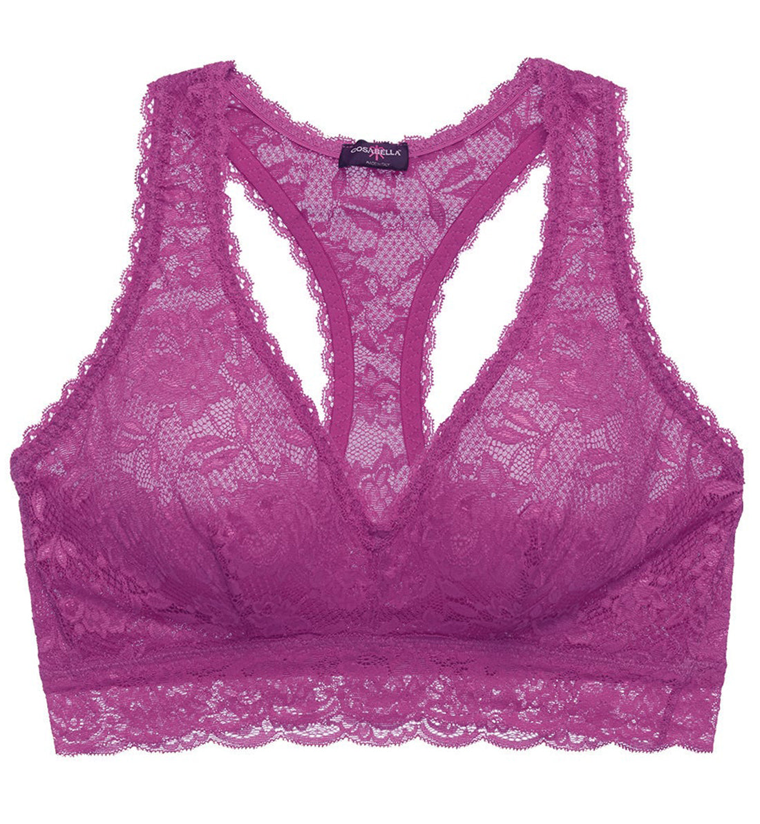 Cosabella NSN SUPER CURVY Racie Racerback Bralette (NEVER1365),XS,Cape Fuchsia - Cape Fuchsia,XS