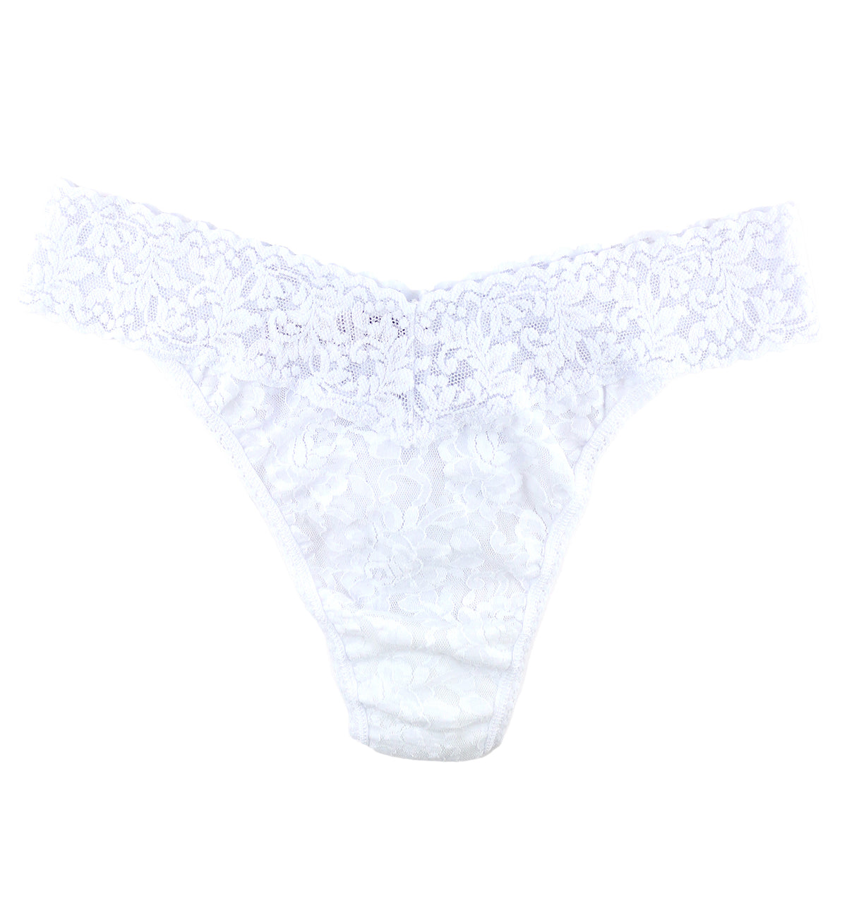Hanky Panky Signature Lace Original Rise Thong (4811P),White - White,One Size