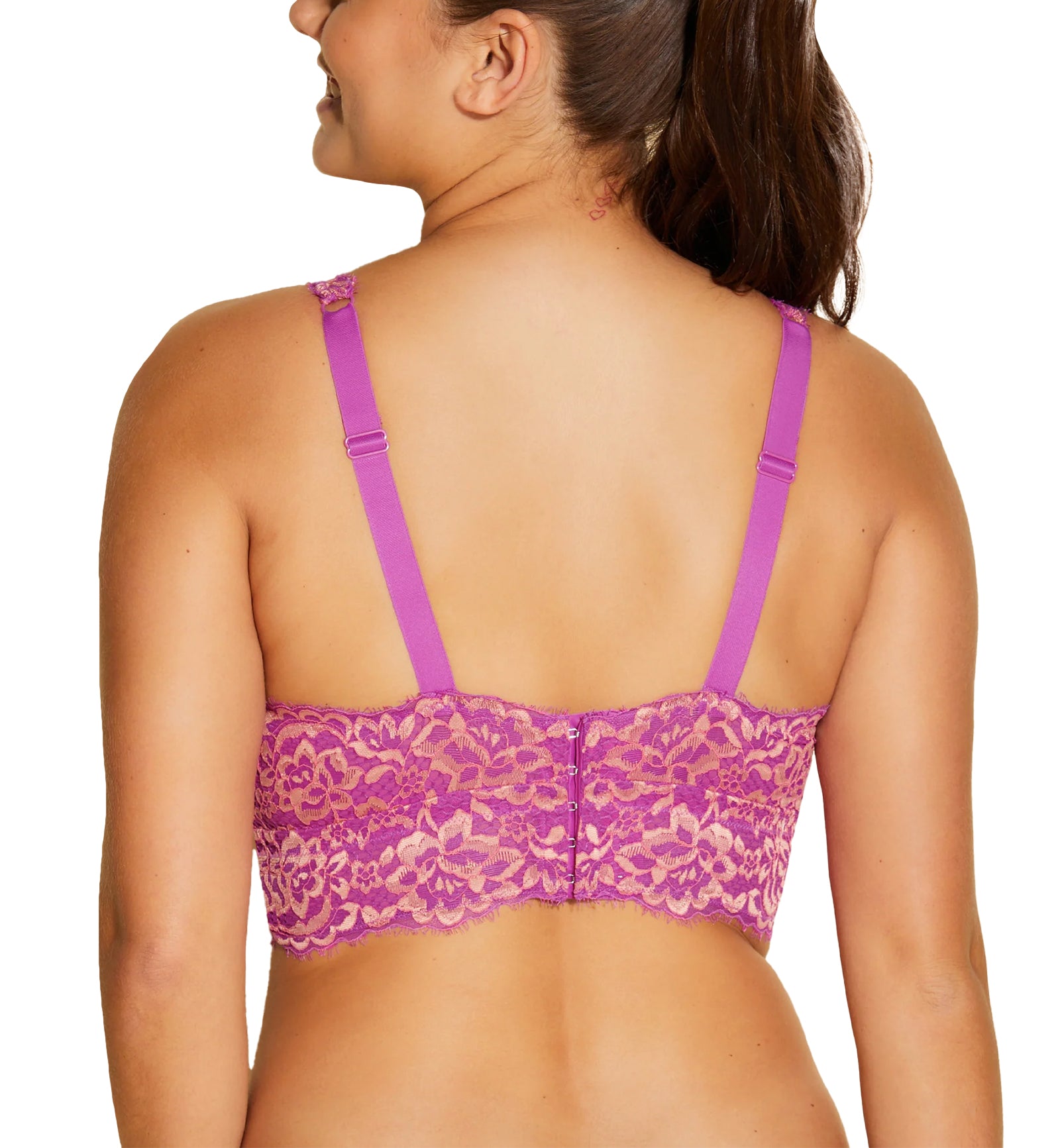 Cosabella Pret-A-Porter CURVY Longline Bralette (PRETA1383),XS,Cape Fuchsia/Rampur Sunset - Cape Fuchsia/Rampur Sunset,XS
