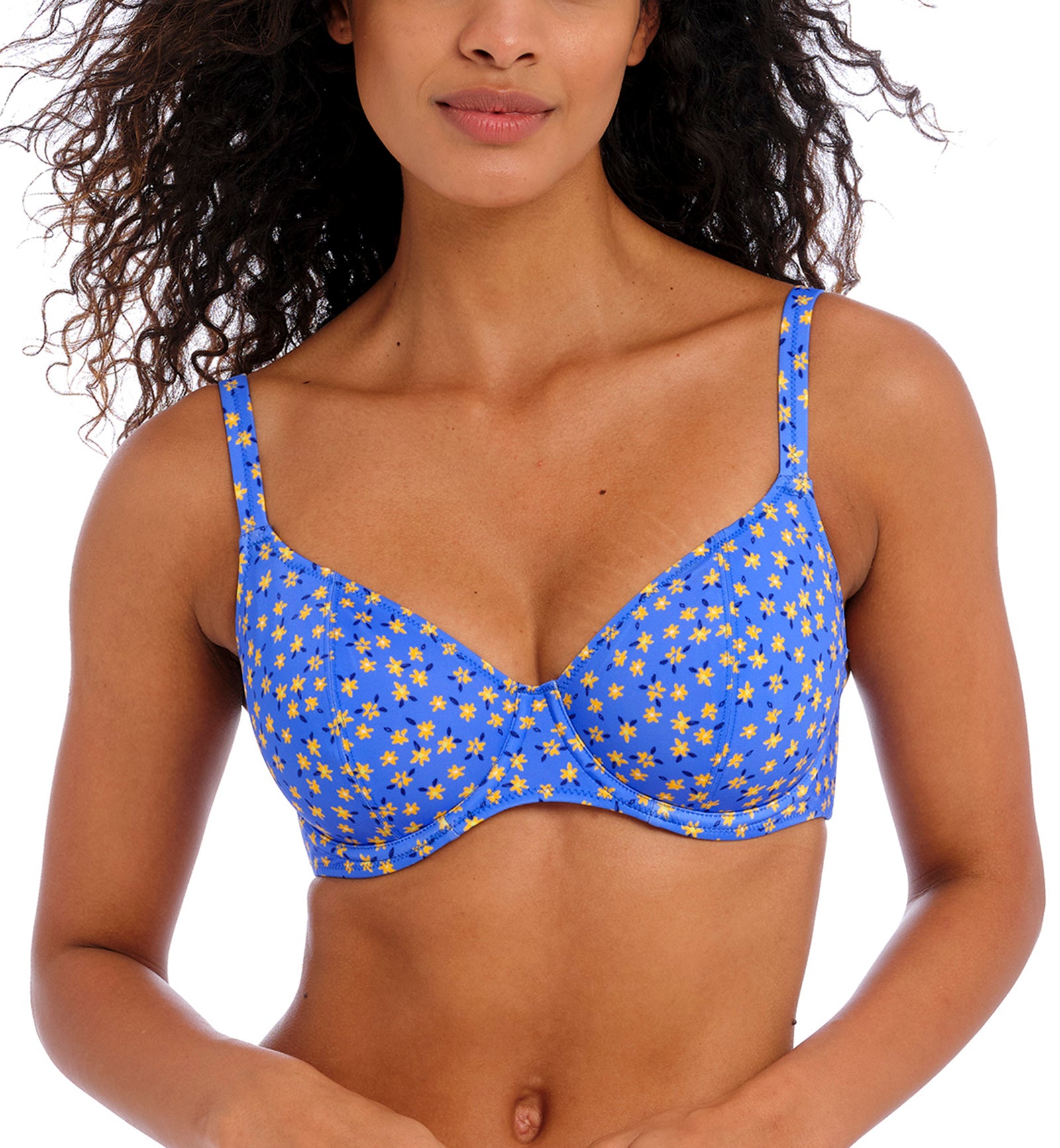 Freya Garden Disco Underwire Plunge Bikini Top (204302),28FF,Bluebell - Bluebell,28FF