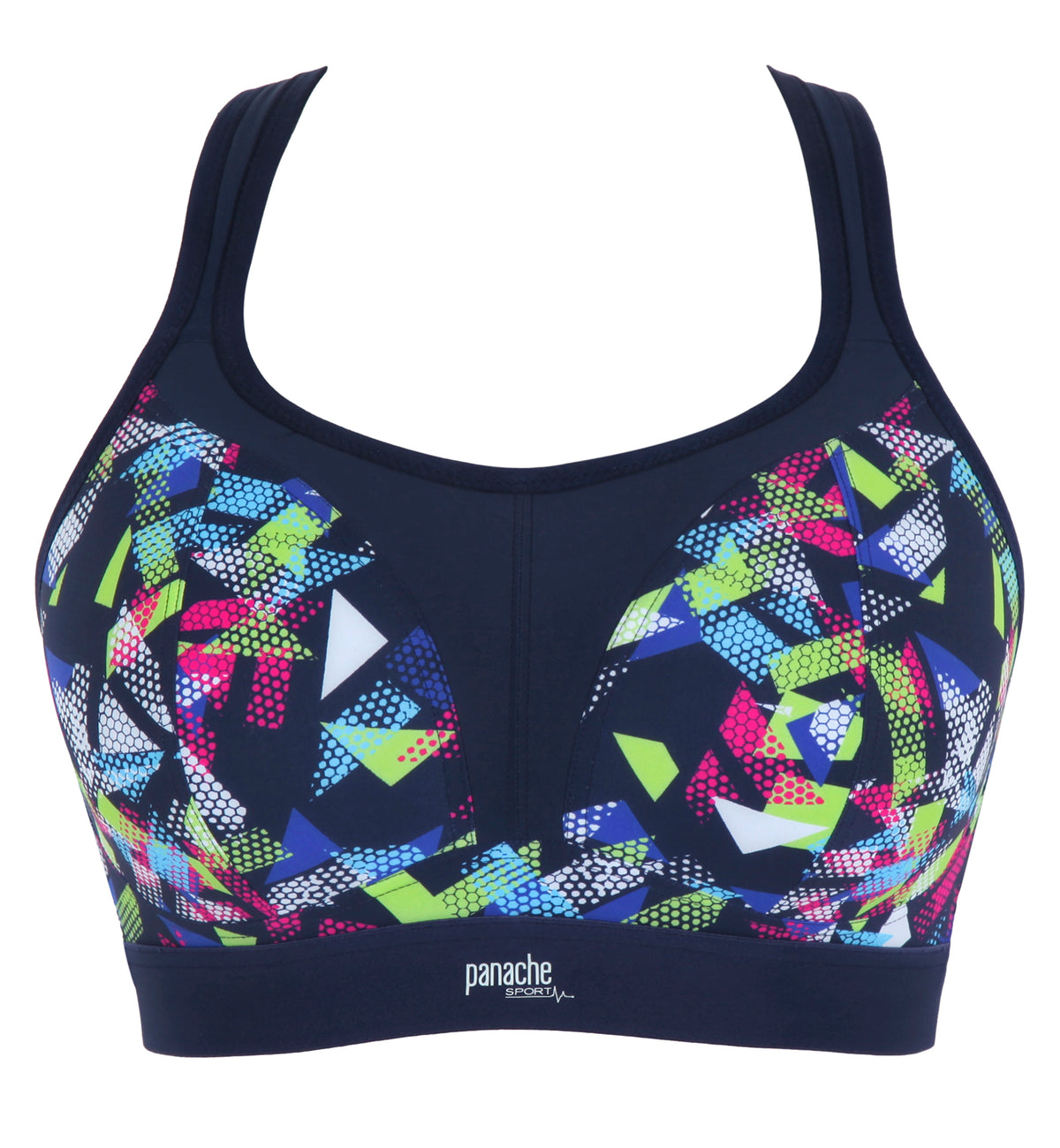 Panache Boundless Racerback Non-Wire Sports Bra (7341B),28FF,Graphic Print - Graphic Print,28FF