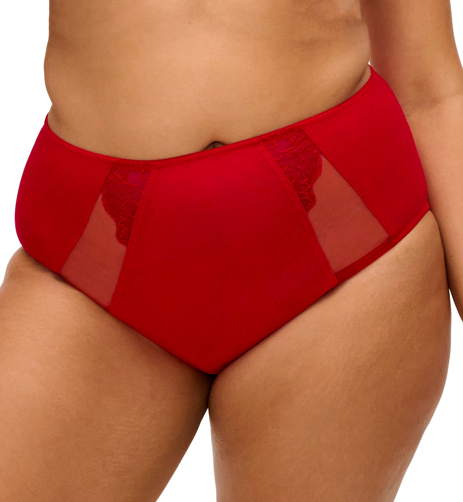 Elomi Brianna Full Panty Brief (8085),Medium,Haute Red - Haute Red,Medium