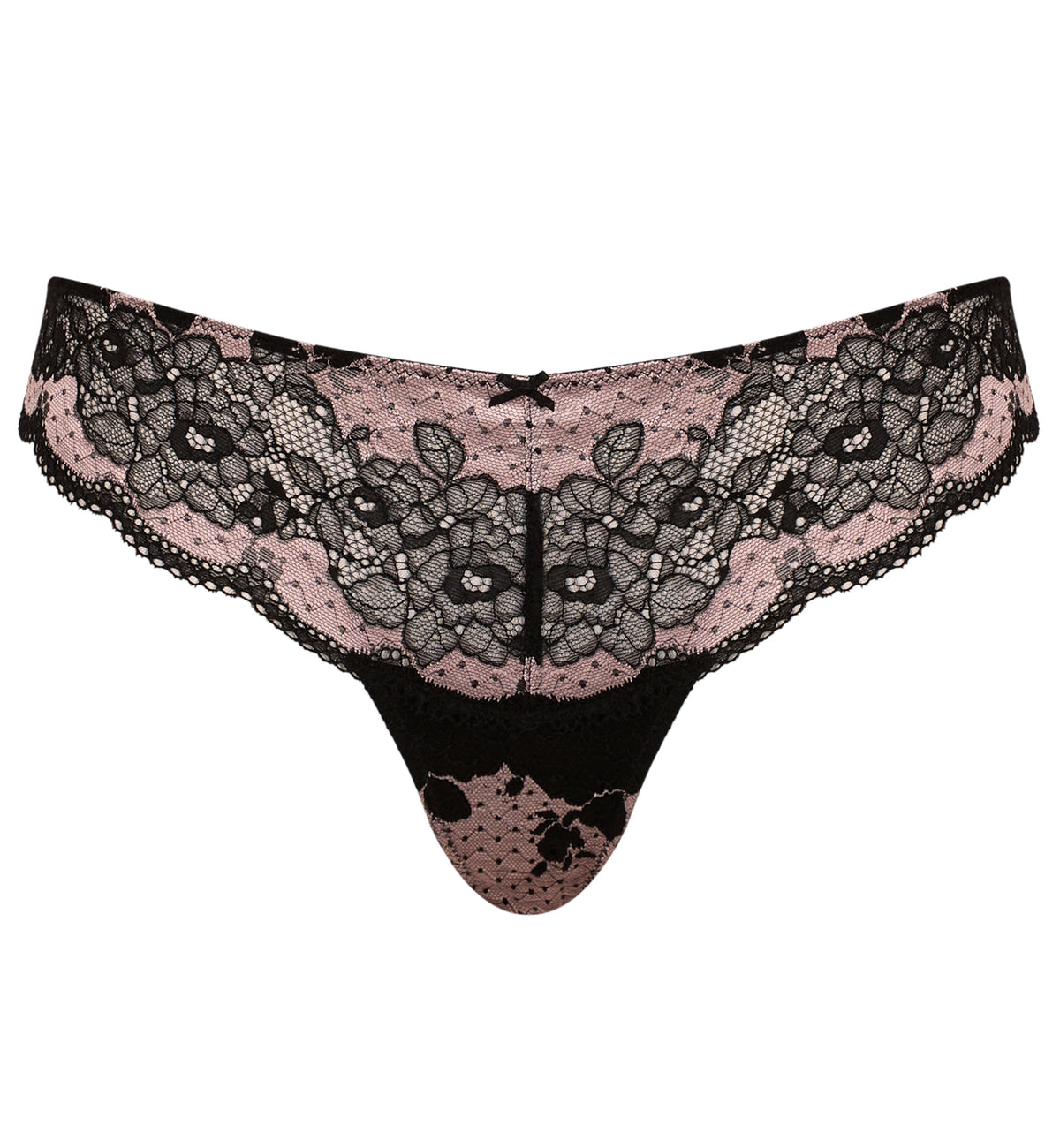 Panache Clara Thong (7259),XS,Black/Pink - Black/Pink,XS