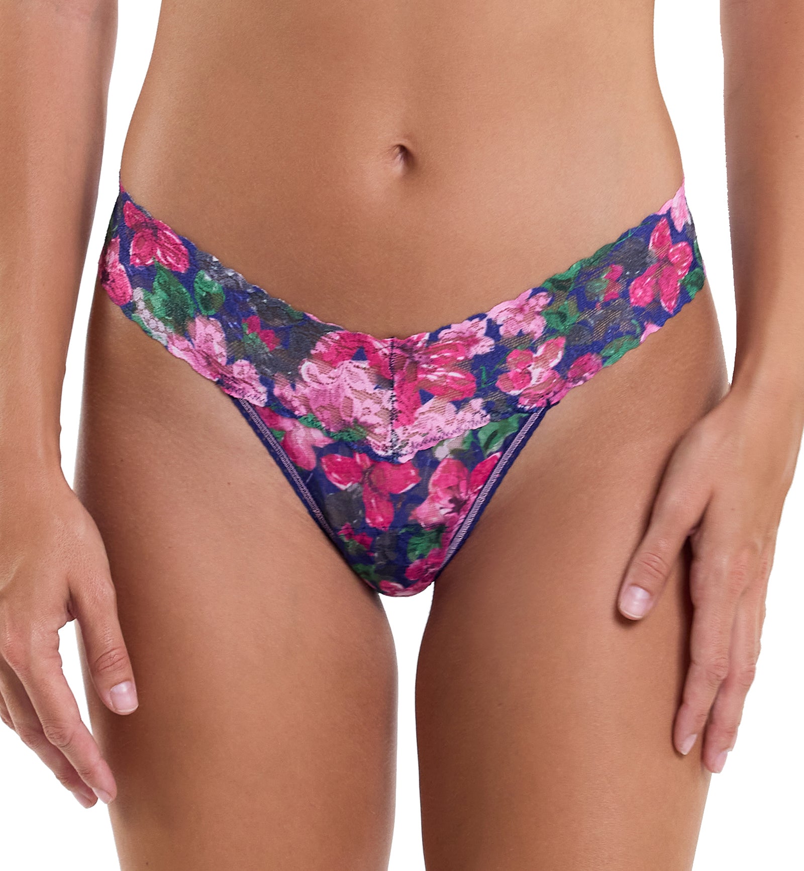 Hanky Panky Signature Lace Printed Low Rise Thong (PR4911P),Tis The Season - Tis The Season,One Size
