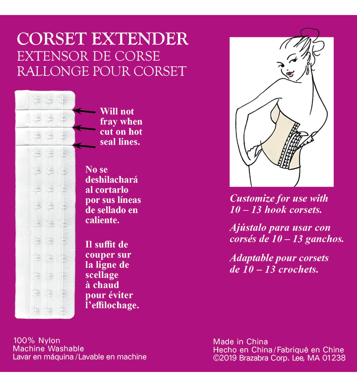 Braza Corset Extender (5051) - Black