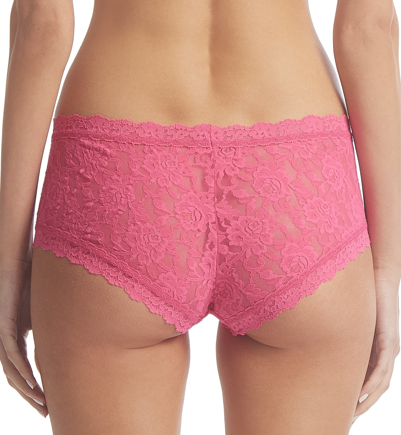 Hanky Panky Signature Lace Boyshort (4812P),Large,Vivid Coral - Vivid Coral,Large