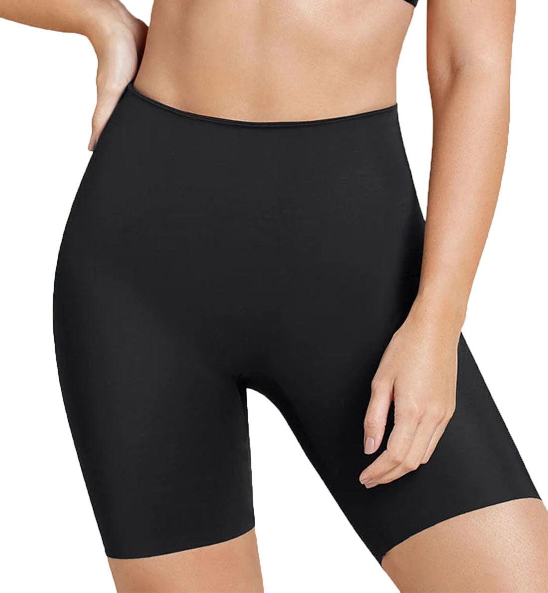 Leonisa Midrise Anti Chafing Butt Lifter Shaper Short (012992),Medium,Black - Black,Medium