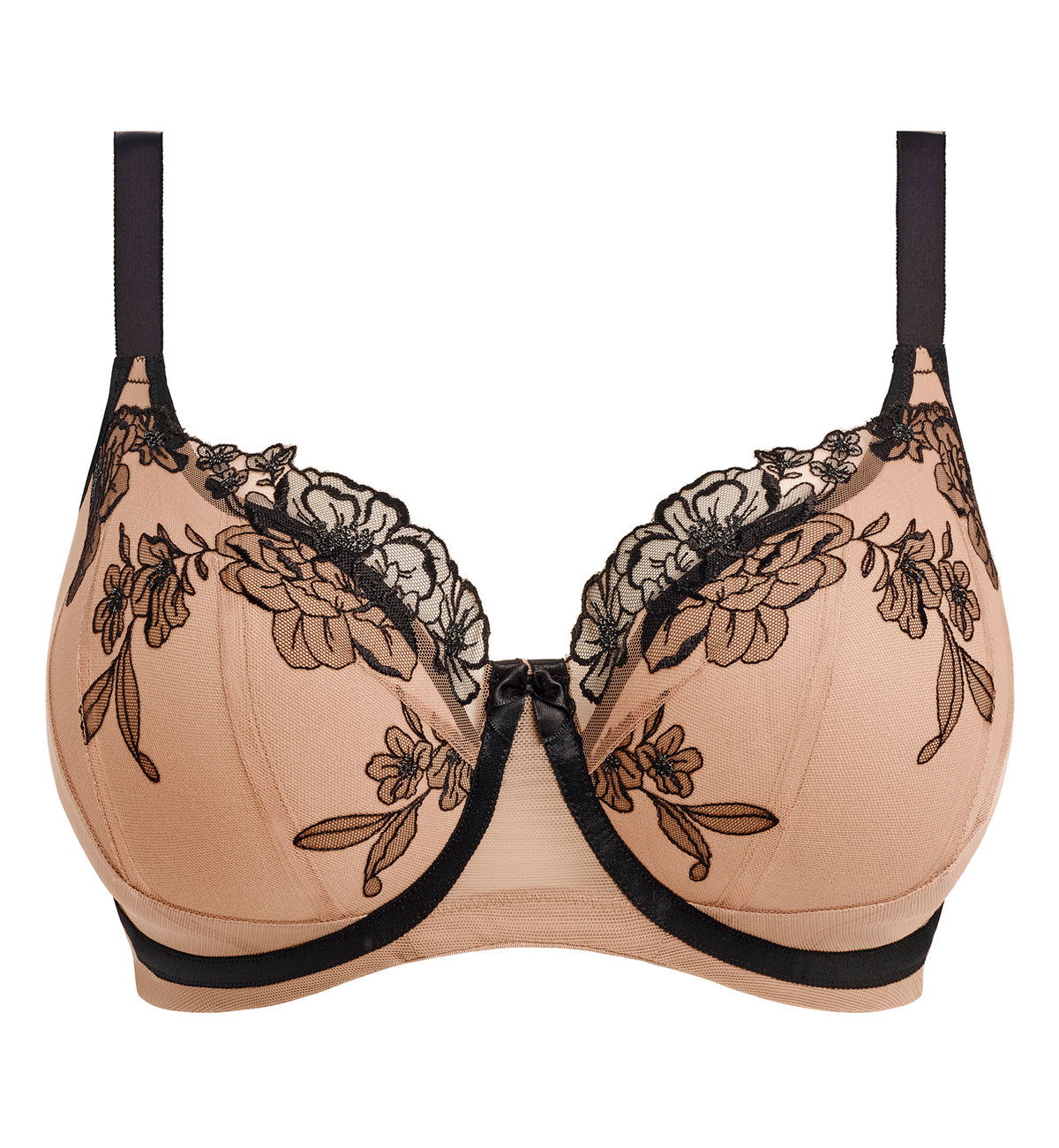Elomi Teagan Padded Half Cup Underwire Bra (302615),32GG,Cafe Au Lait - Cafe Au Lait,32GG